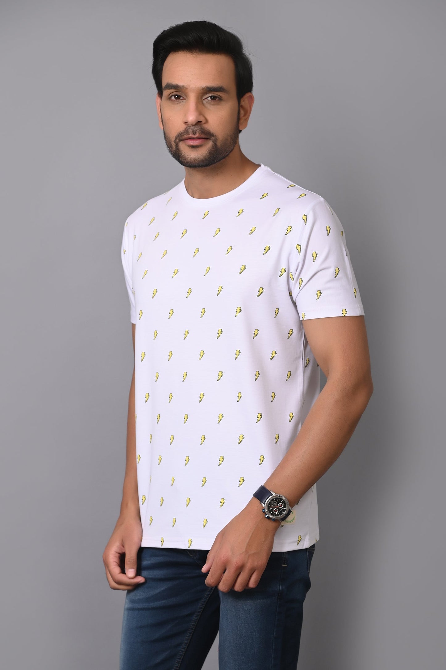 Arbour Men Round Neck All Over Print T-Shirt