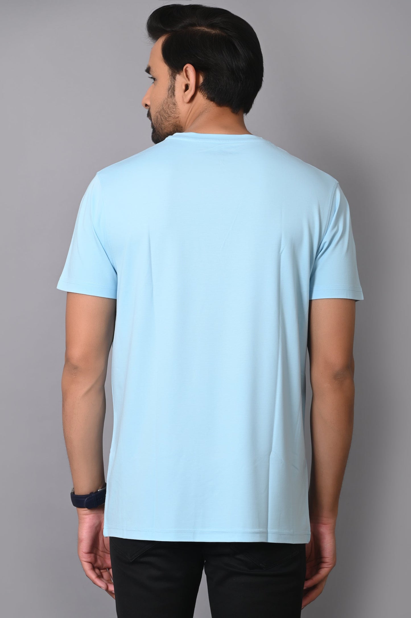 Arbour Men Round Neck Slim Fit Half Sleeves T-Shirt