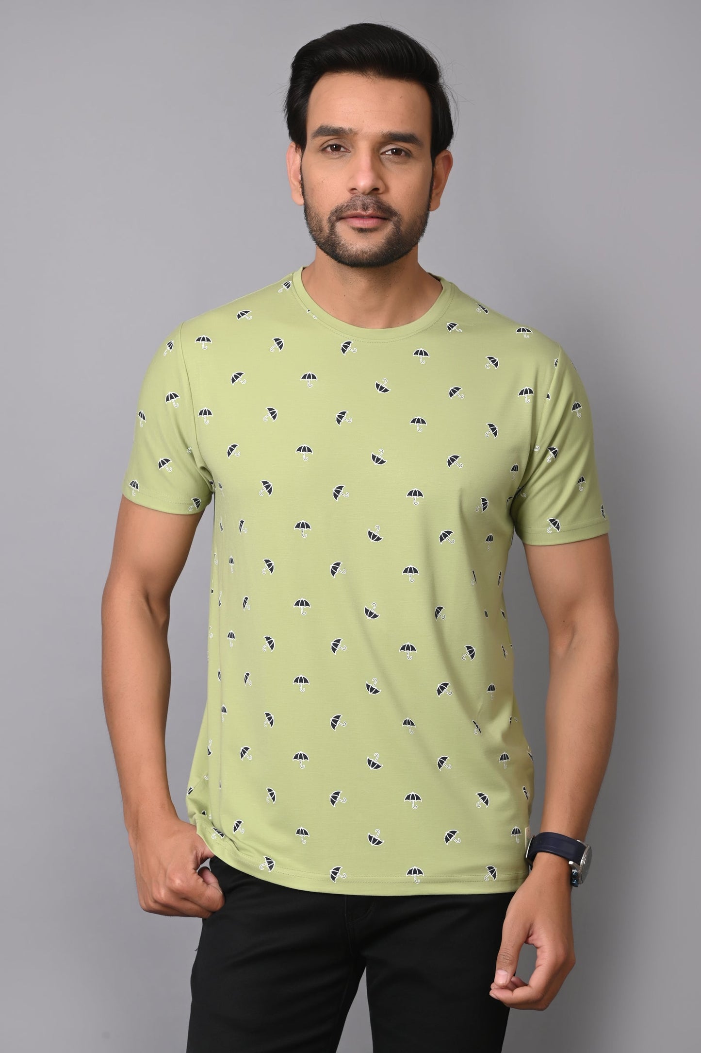 Arbour Men Round Neck All Over Print T-Shirt