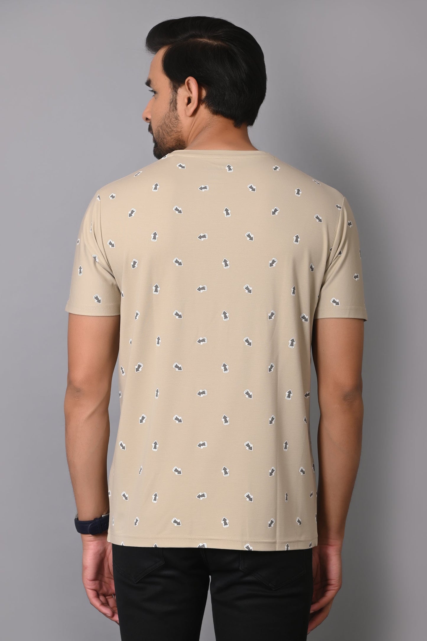 Arbour Men Round Neck All Over Print T-Shirt