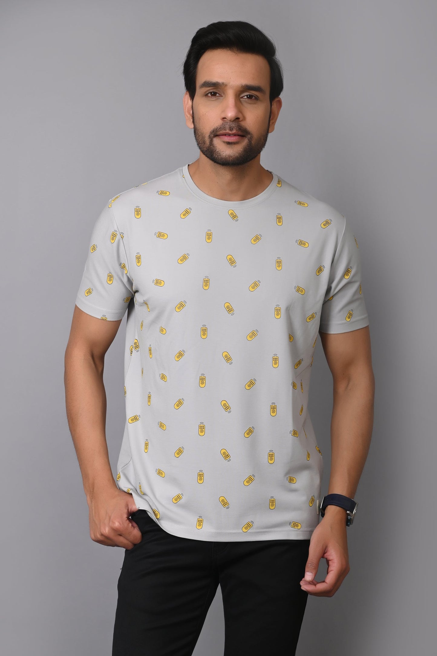 Arbour Men Round Neck All Over Print T-Shirt