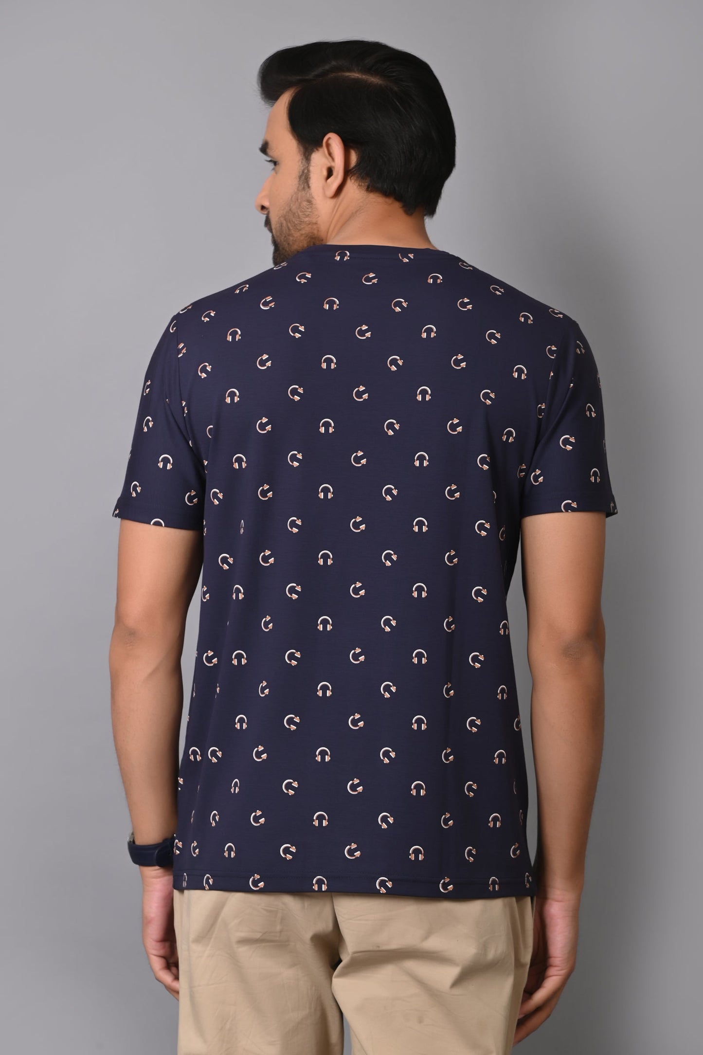 Arbour Men Round Neck All Over Print T-Shirt