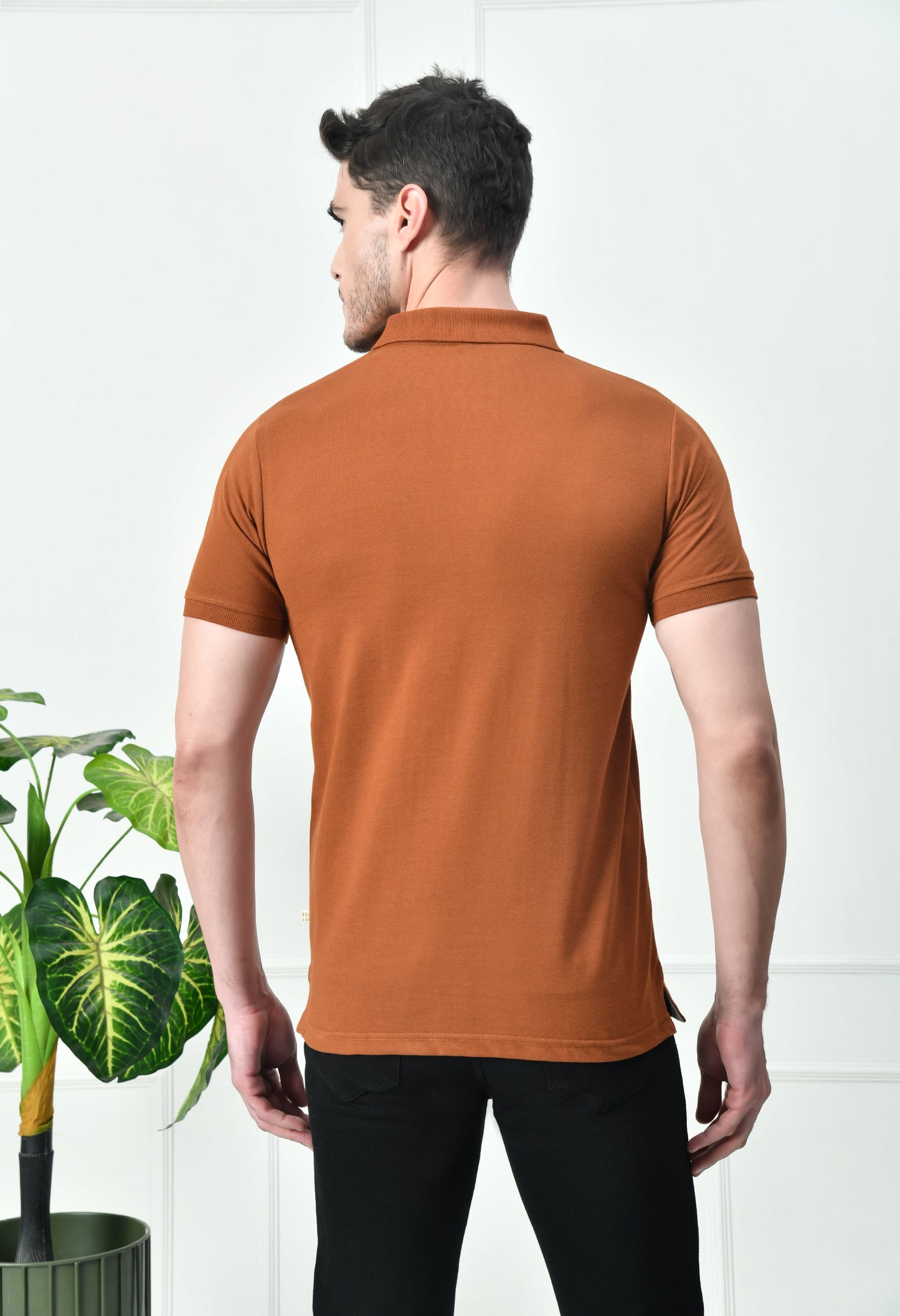 Arbour Men Polo Neck Plain Solid half Sleeves T-Shirt