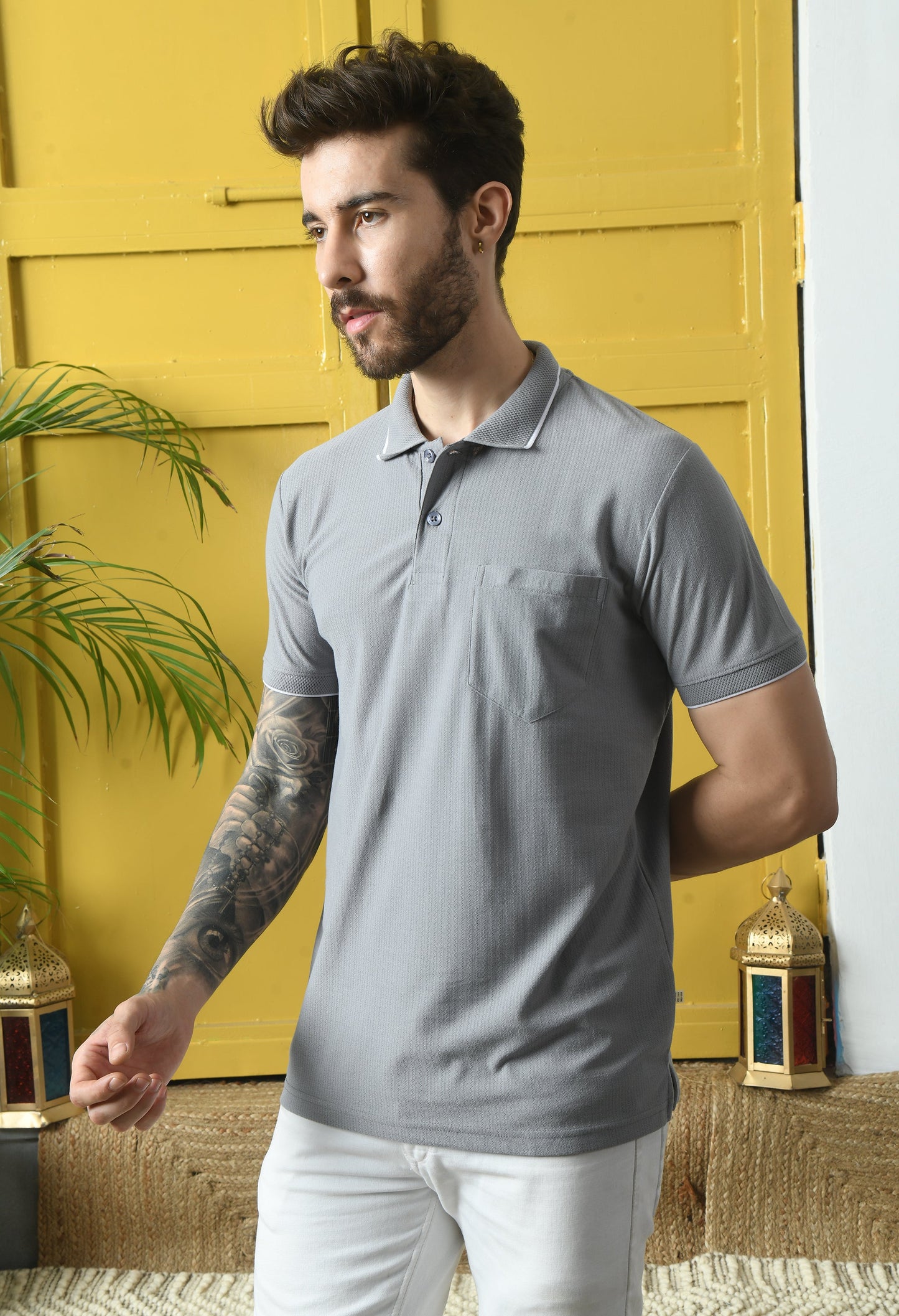 Arbour Men Polo Neck Half Sleeves T-Shirt