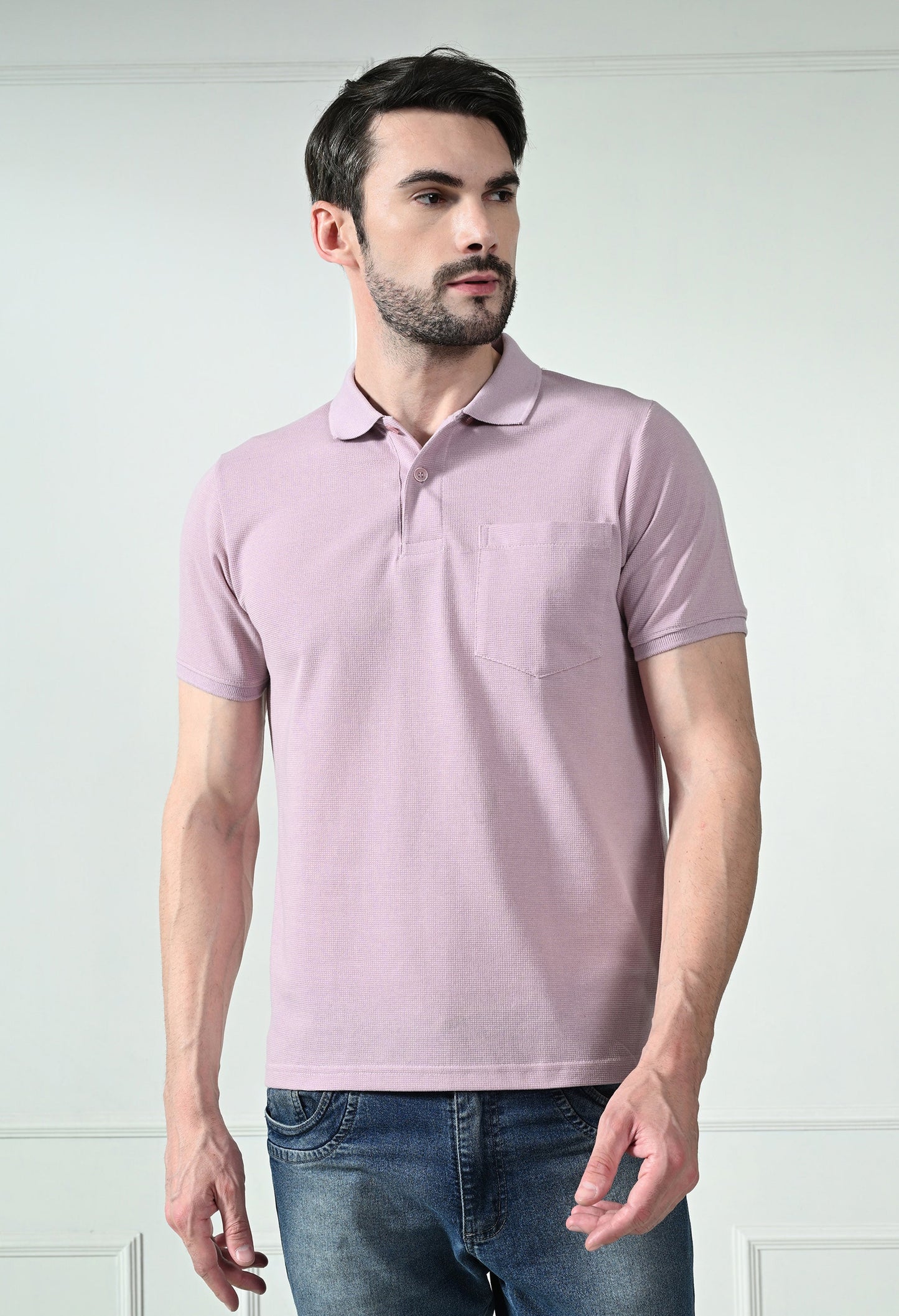 Arbour Men Polo Neck Pocket Half Sleeves T-Shirt