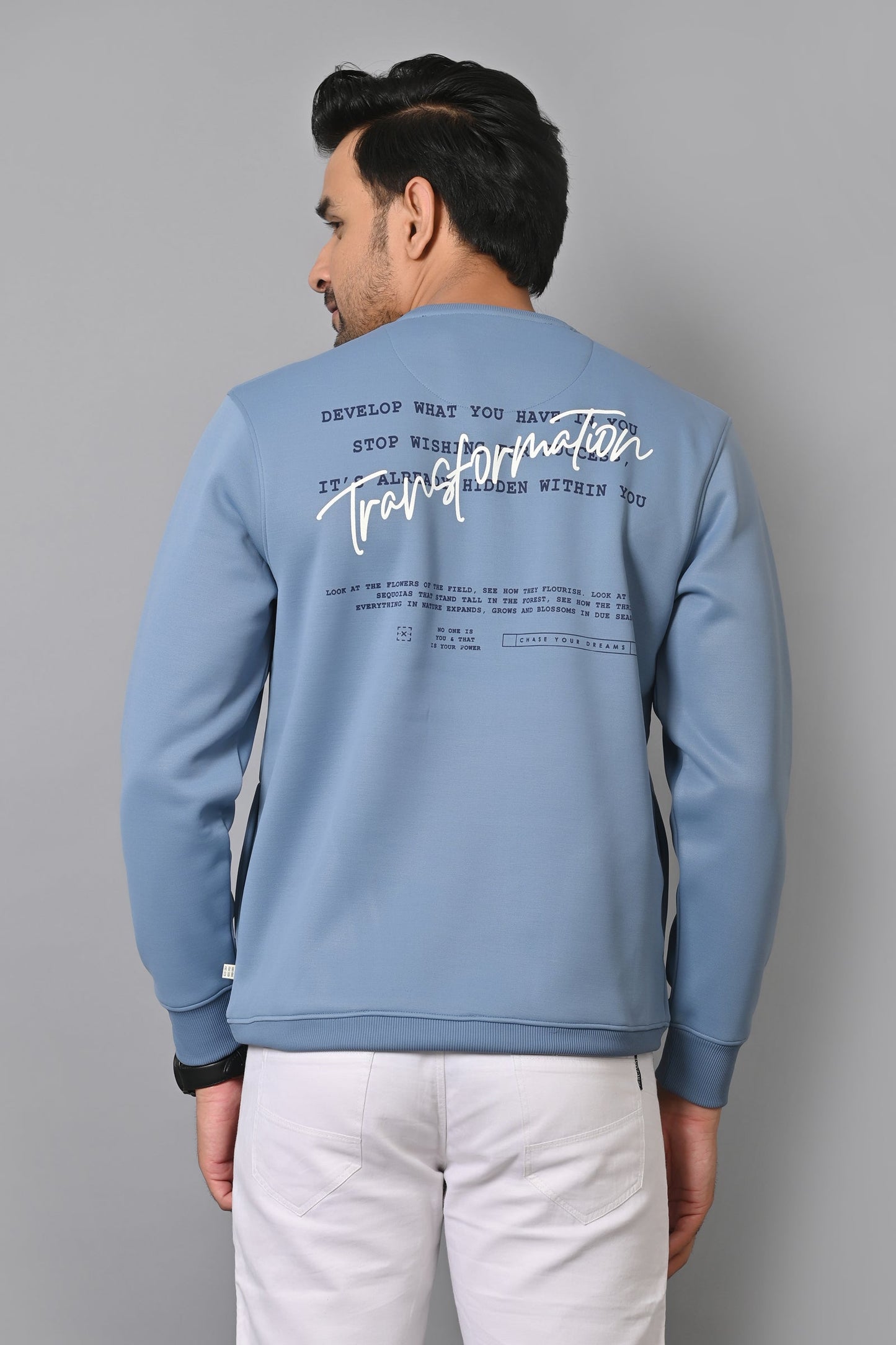 Arbour Men Chest & Back Print Full Sleeves Sweatshirts