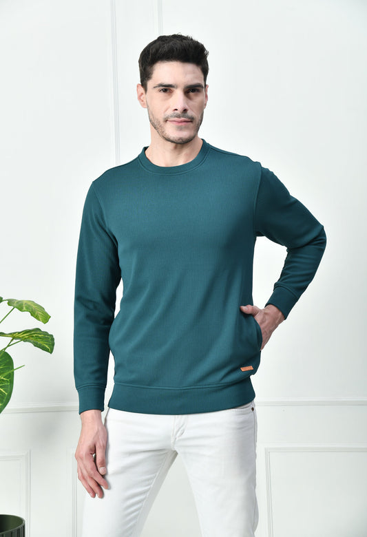 Arbour Men Solid Slim Fit Full Sleeves Sweatshirts