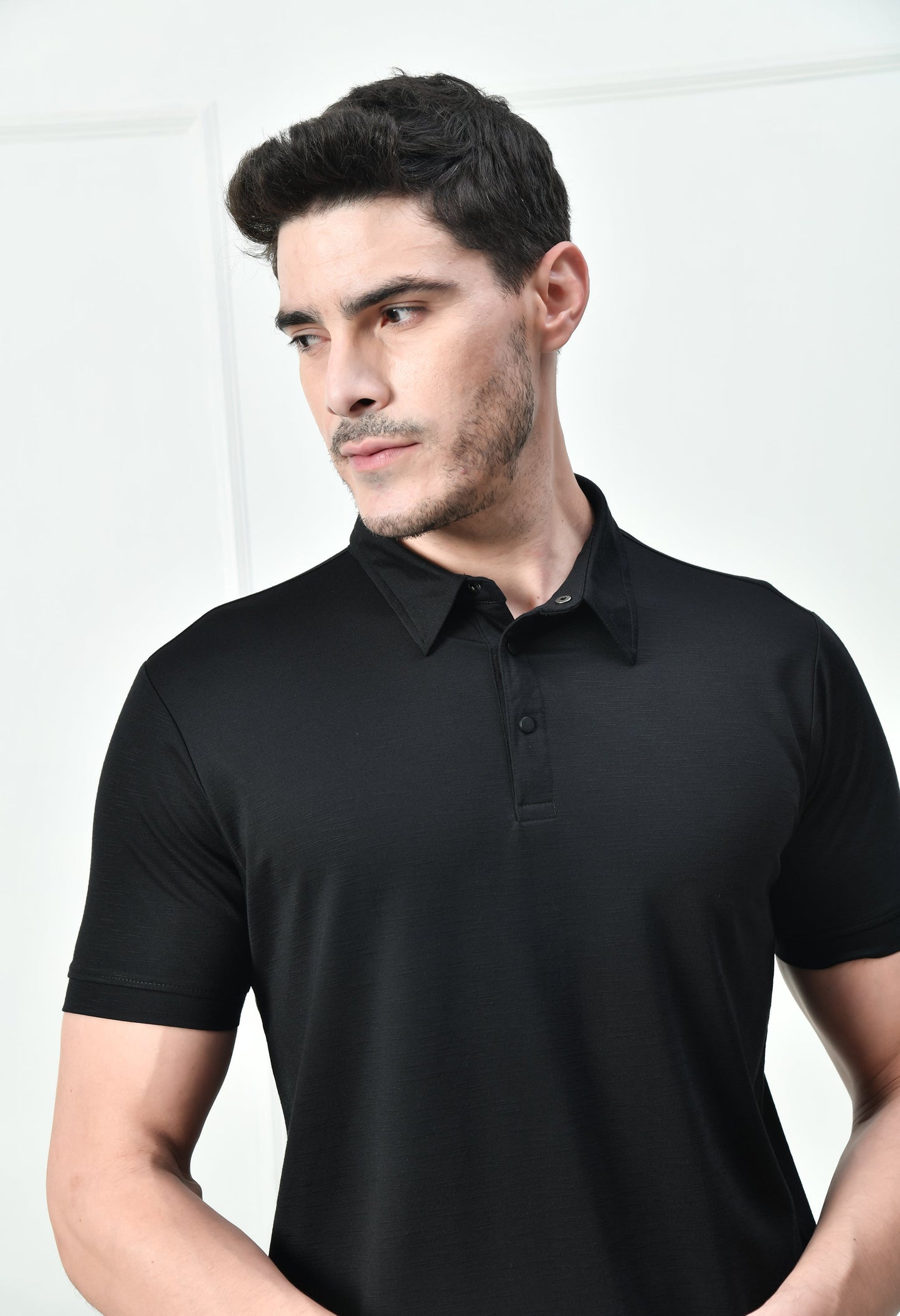 Arbour Men Polo Neck Solid Slim Fit Half Sleeves T-Shirt