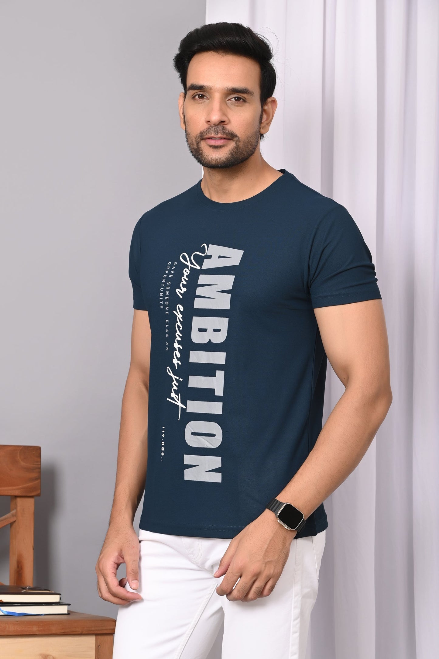 Arbour Men Round Neck Printed Half Sleeves T-Shirt