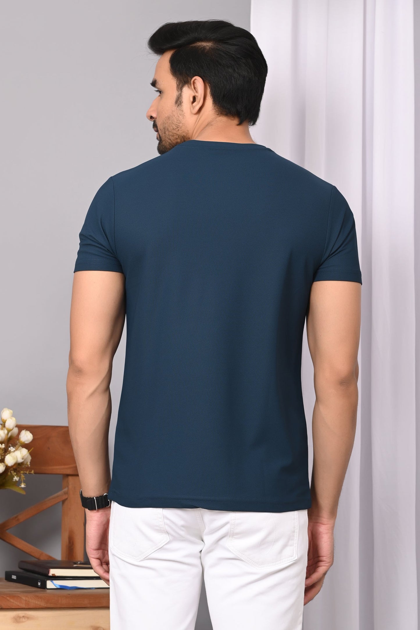 Arbour Men Round Neck Printed Half Sleeves T-Shirt