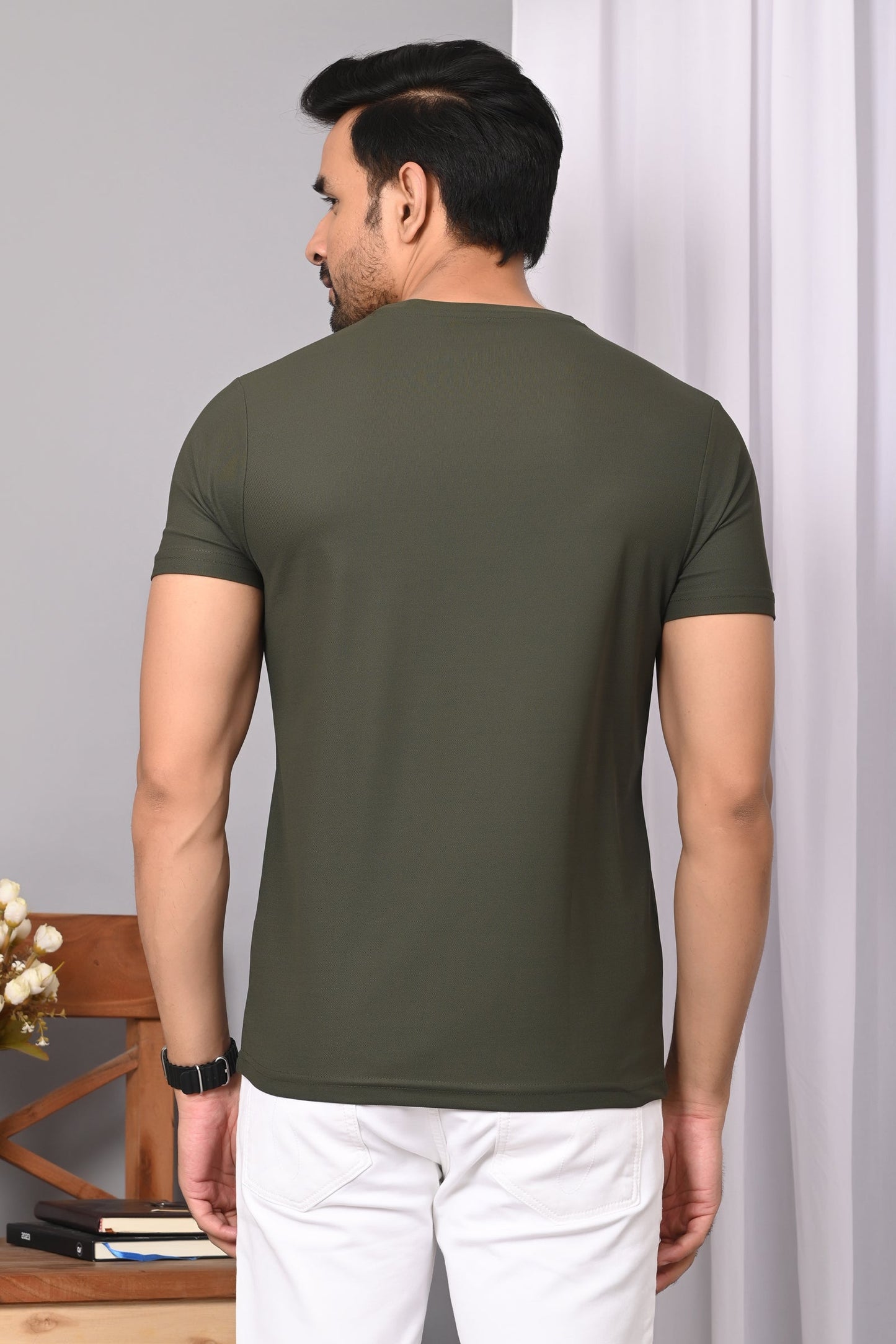 Arbour Men Round Neck Printed Half Sleeves T-Shirt