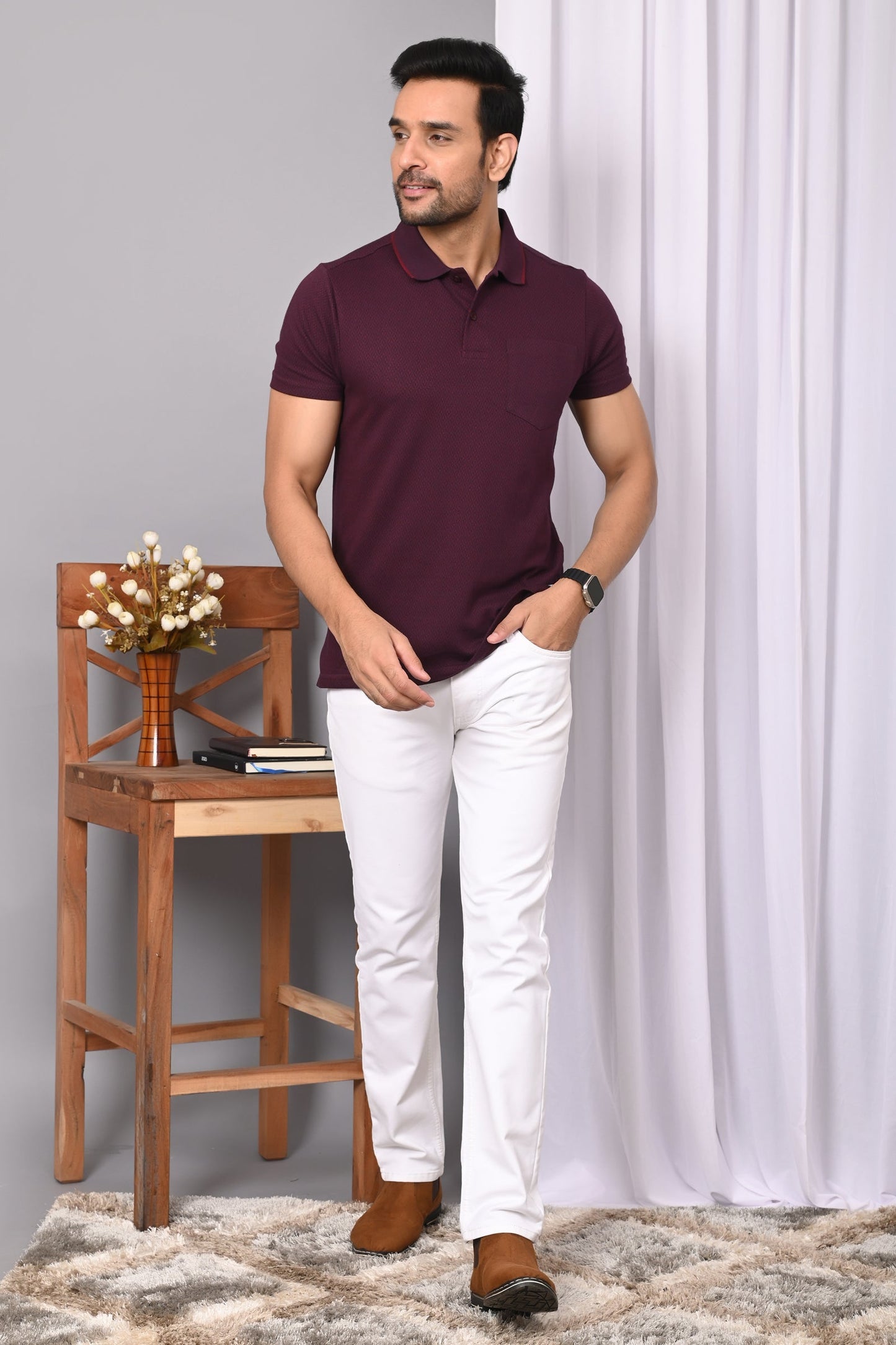 Arbour Men Polo Neck Half Sleeves Casual Packet T-Shirt