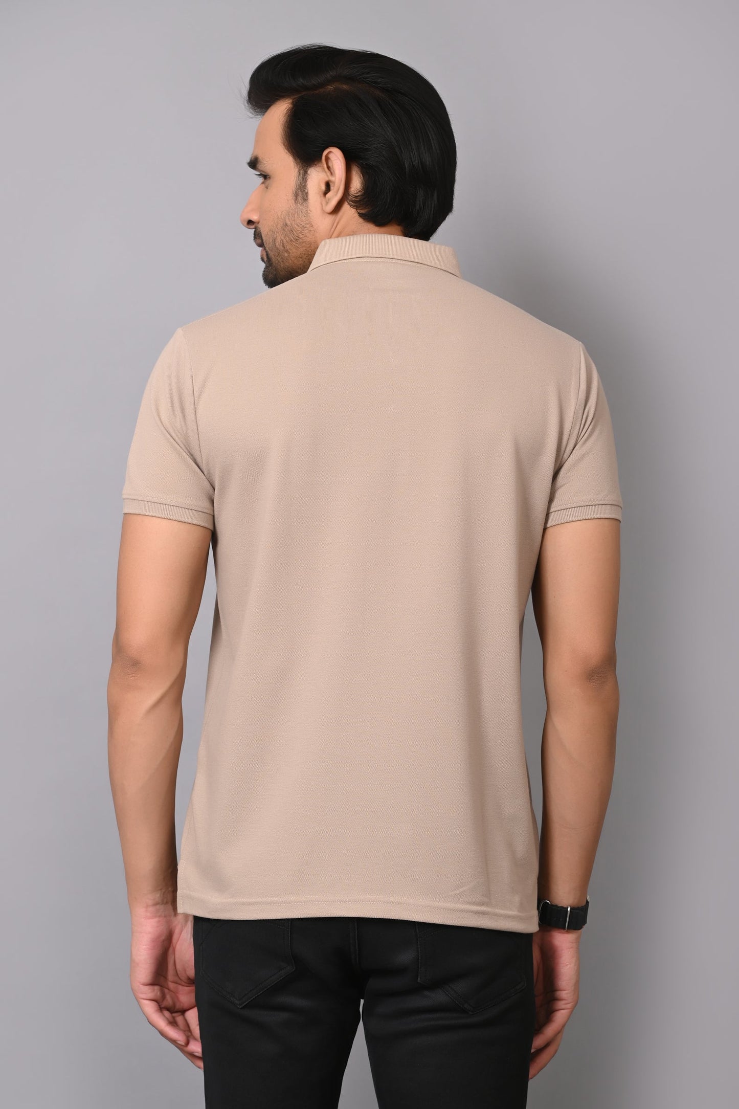 Arbour Men Polo Neck Prinded Half Sleeves T-Shirt