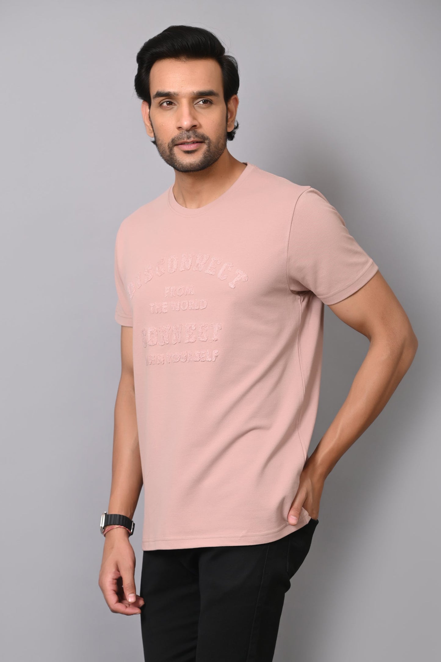 Arbour Men Round Neck Slim Fit T-Shirt