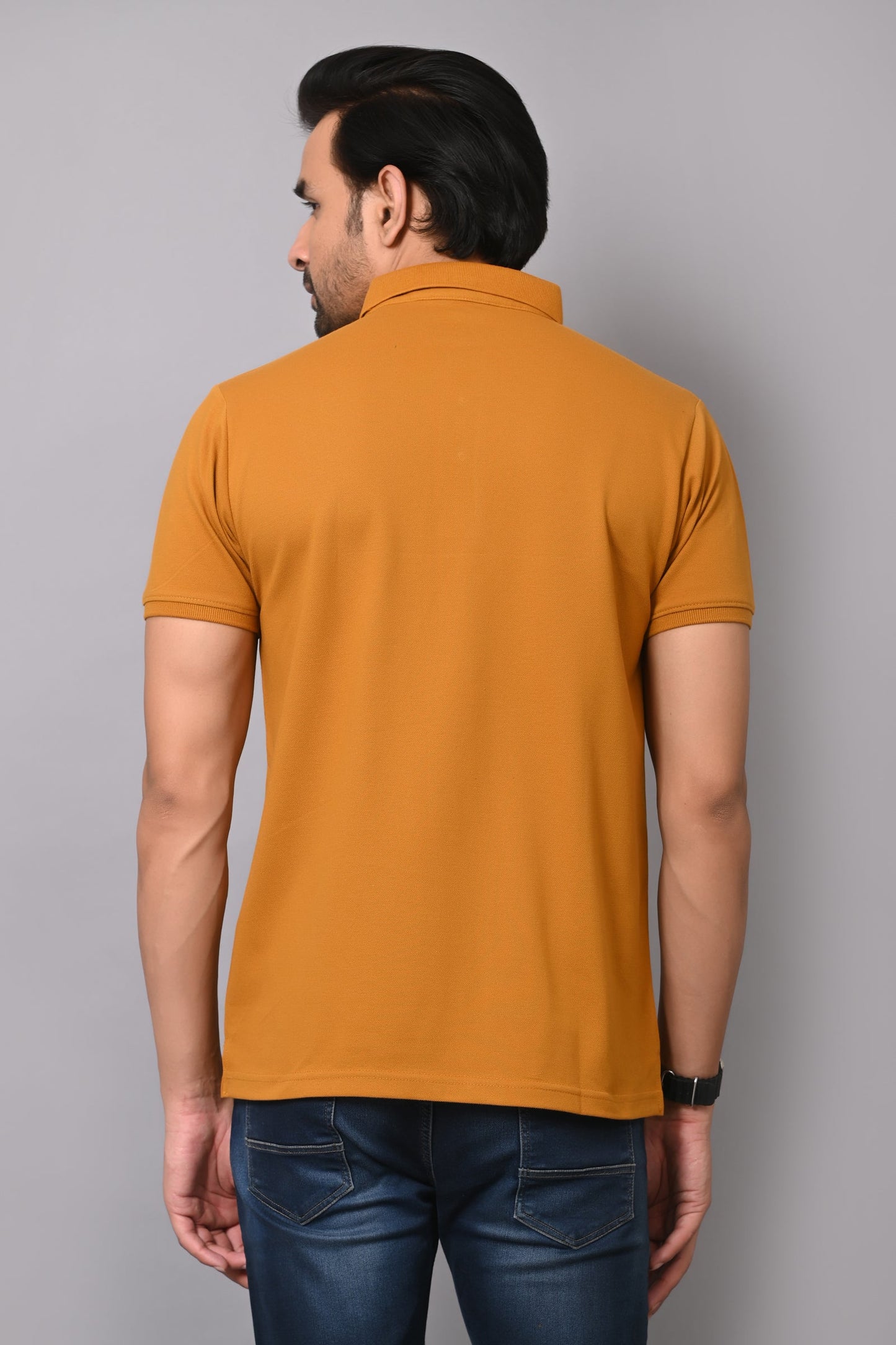 Arbour Men Polo Neck Prinded Half Sleeves T-Shirt