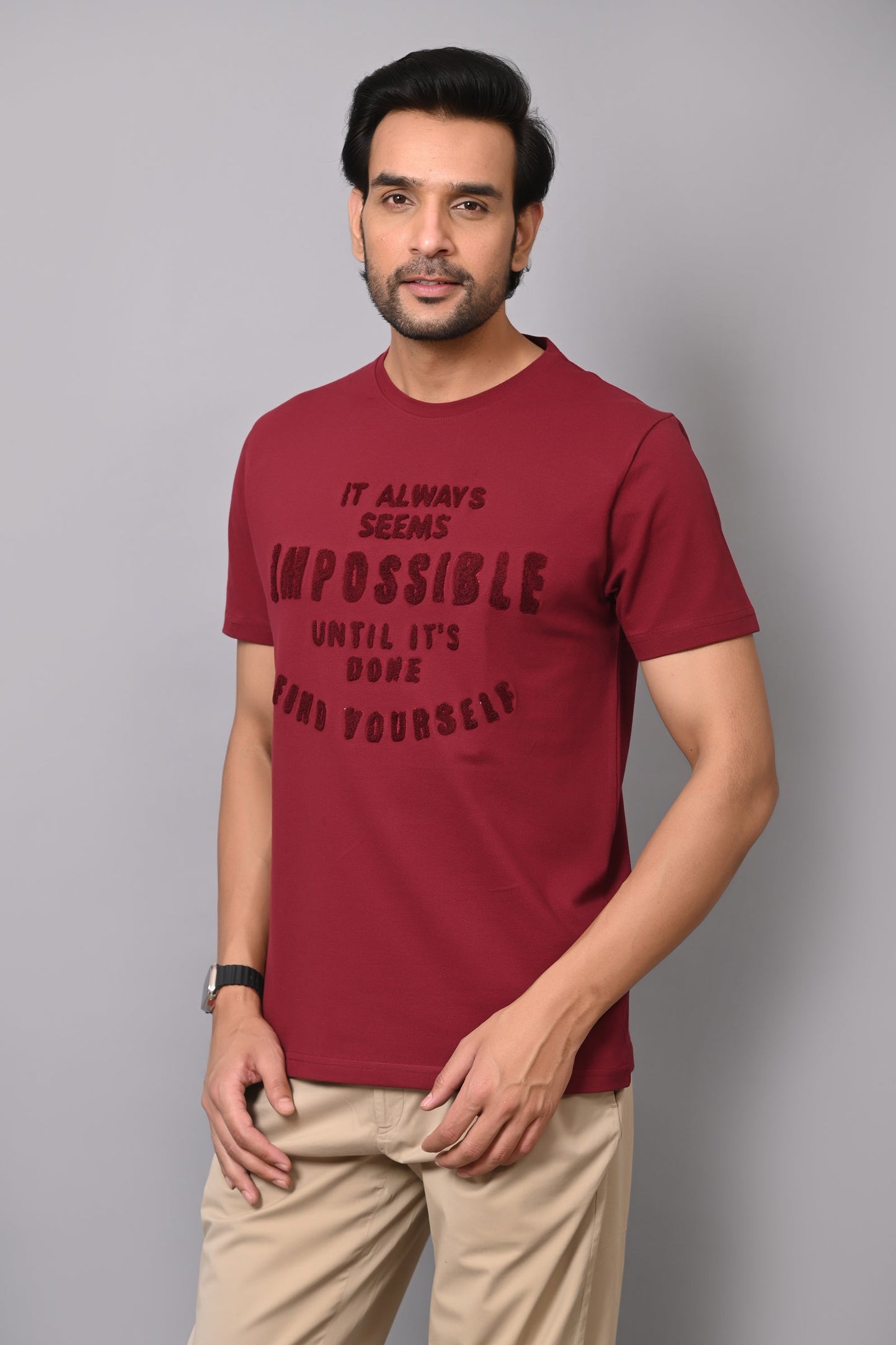 Arbour Men Round Neck Slim Fit T-Shirt