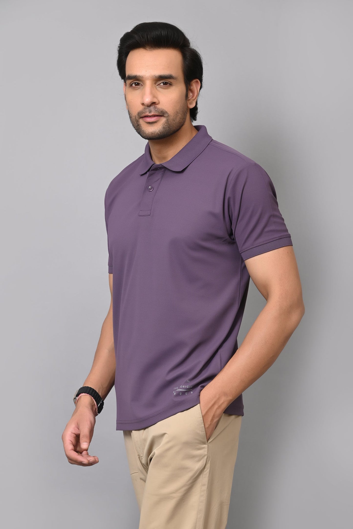 Arbour Men Polo Neck Solid Half Sleeves T-Shirt