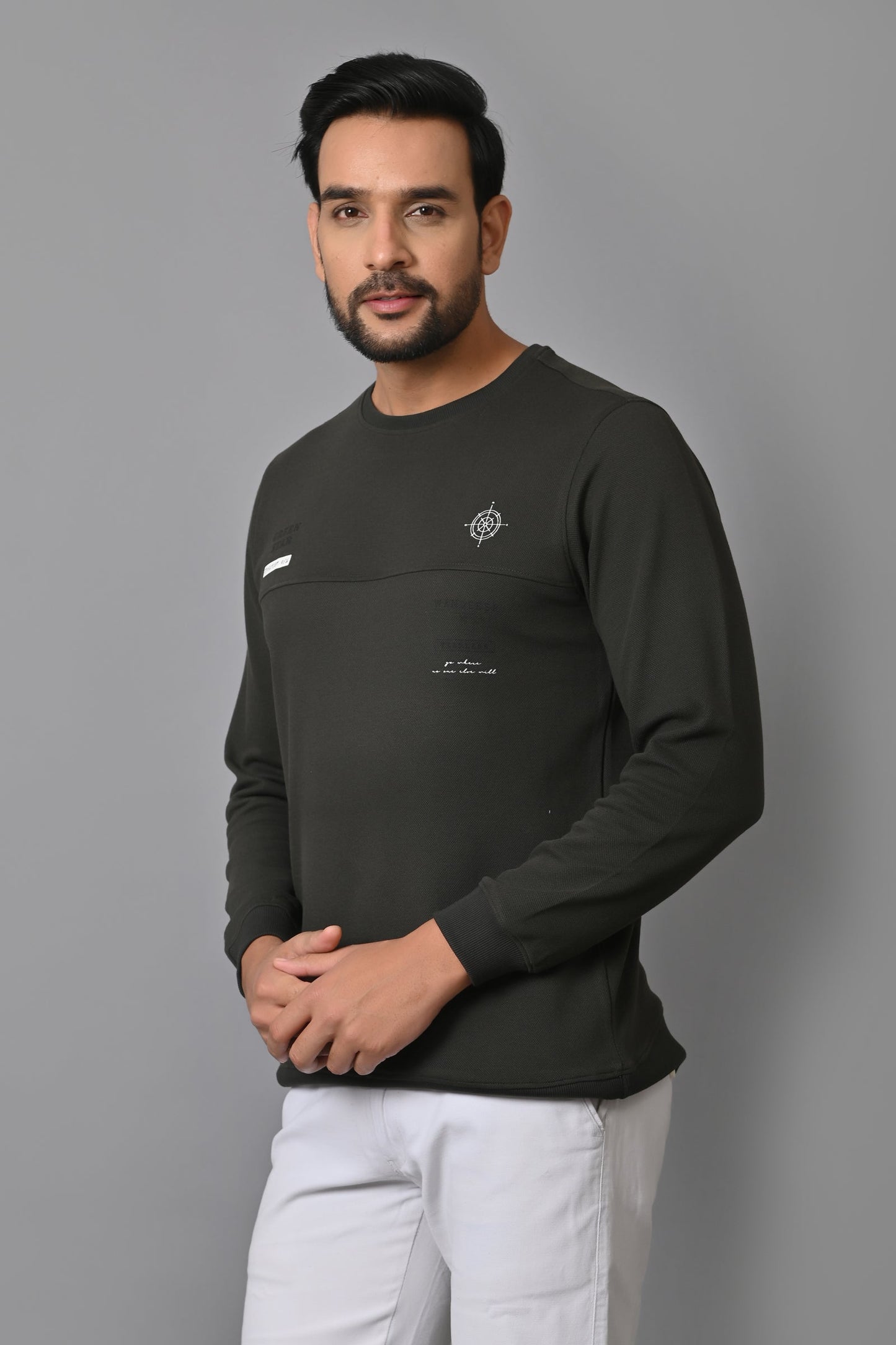 Arbour Men Round Neck Full Sleeves T-Shirt