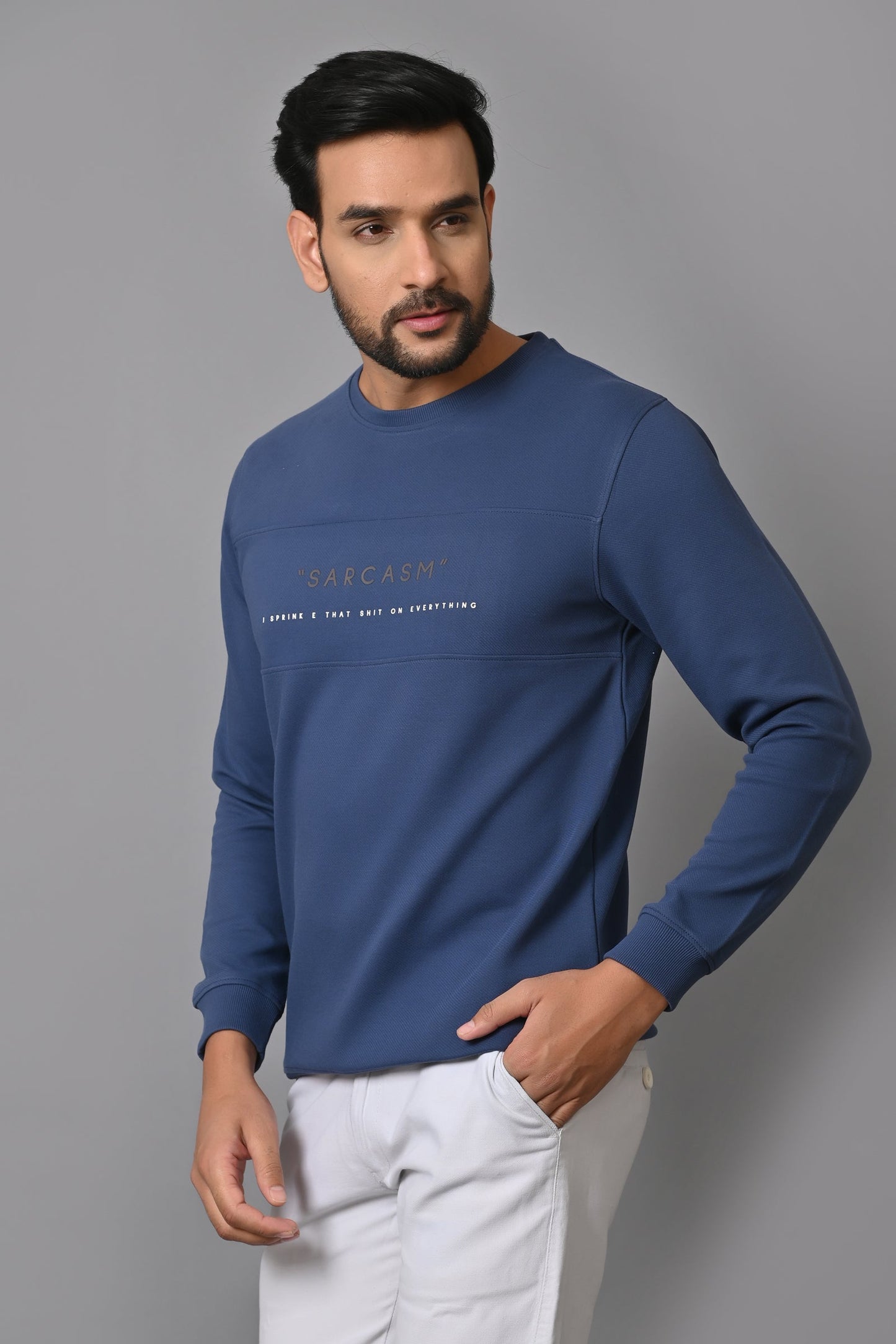 Arbour Men Round Neck Slim Fit Full Sleeves T-Shirt