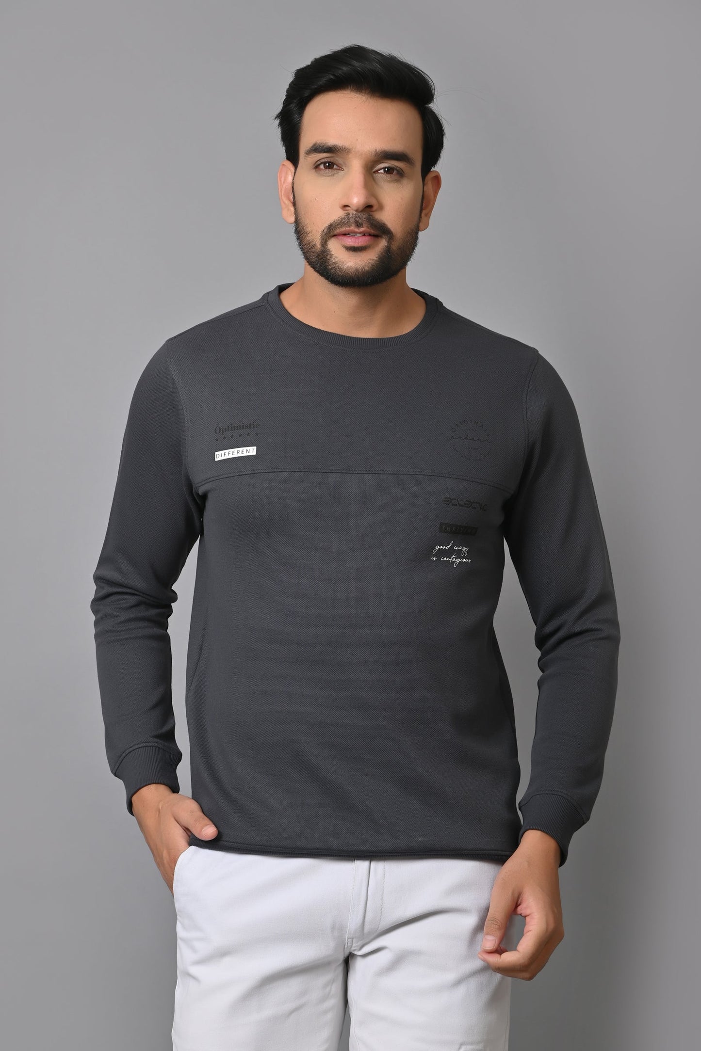 Arbour Men Round Neck Full Sleeves T-Shirt