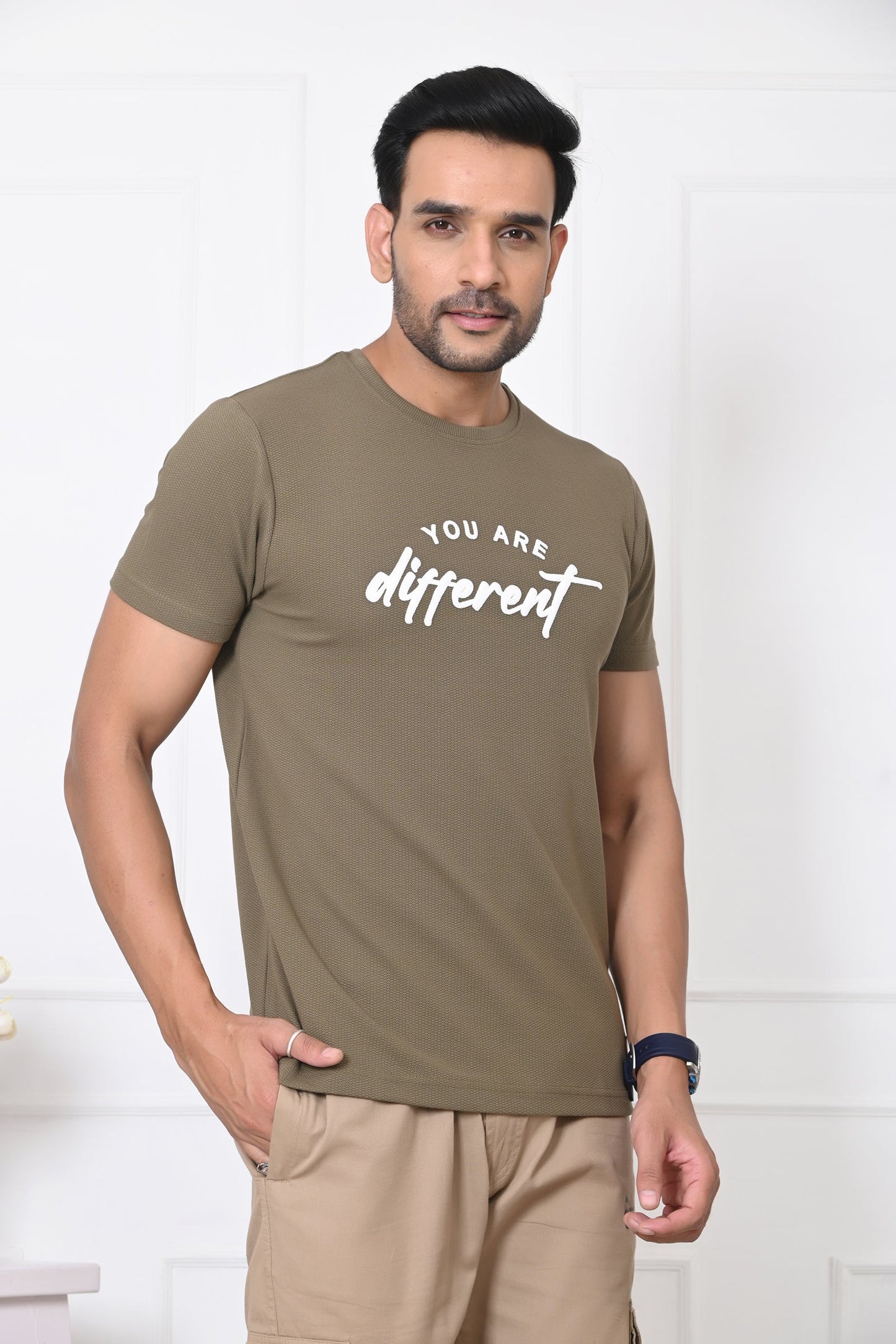 Arbour Men Round Neck Printed Half Sleeves T-Shirt