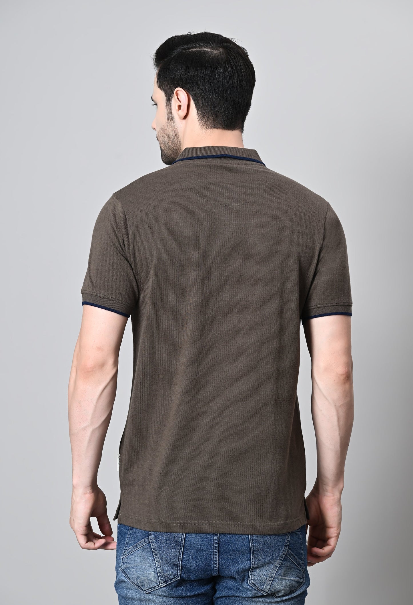 Arbour Men Polo Neck Half Sleeves Solid Pocket T-Shirt