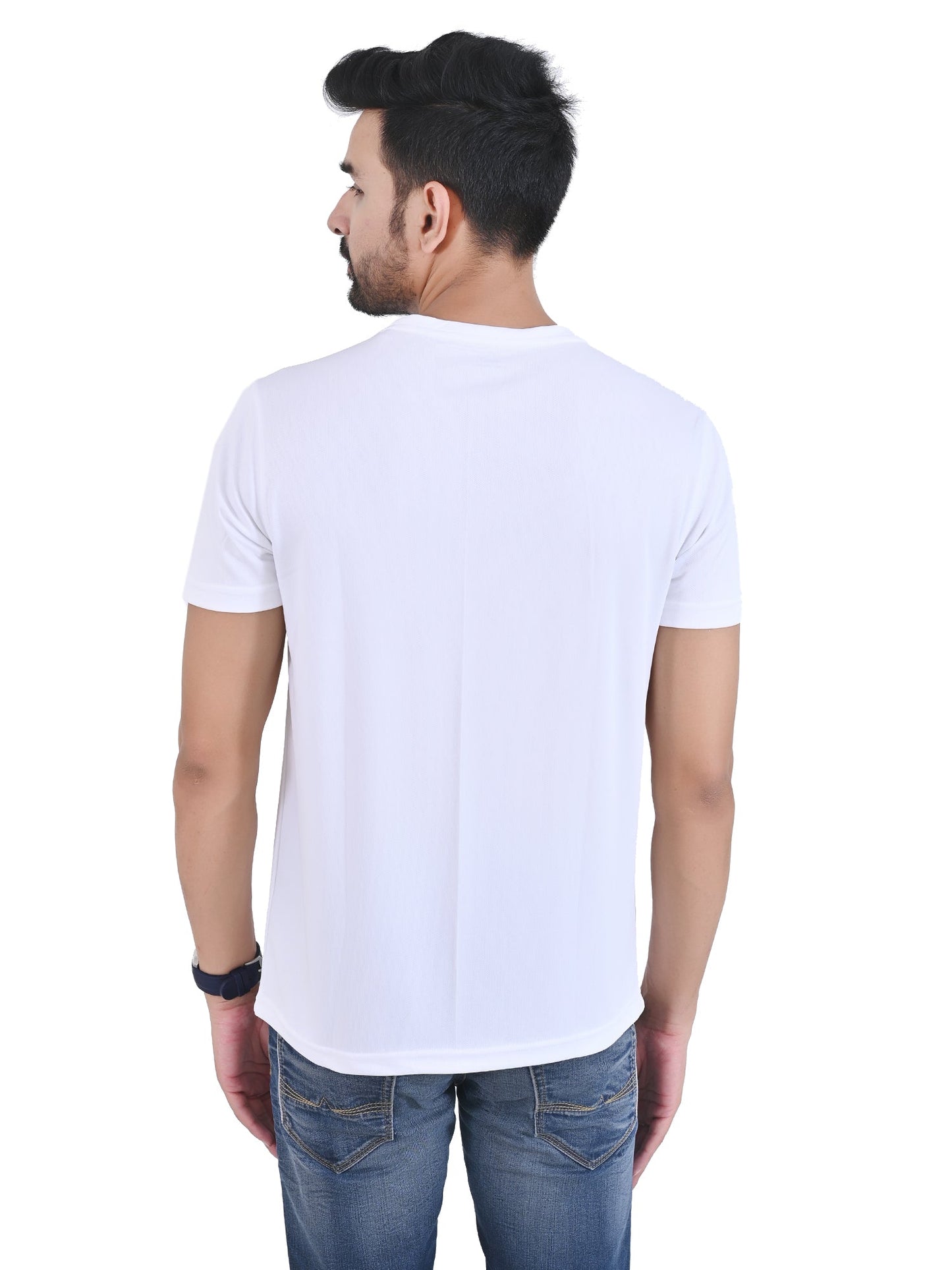 Arbour Men Solid Round Neck Polyester  T-Shirt