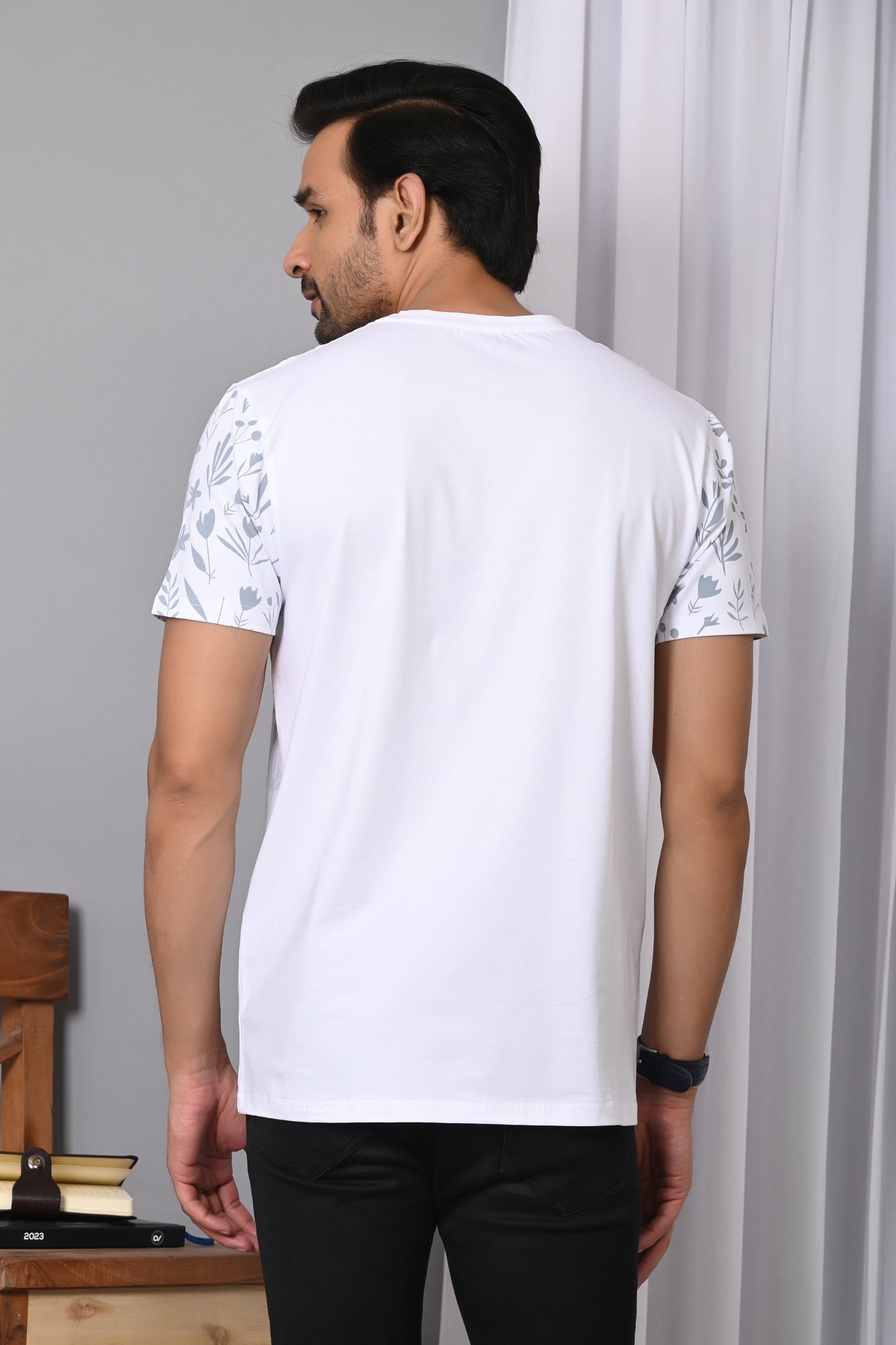 Arbour Men Round Neck Printed Half Sleeves T-Shirt