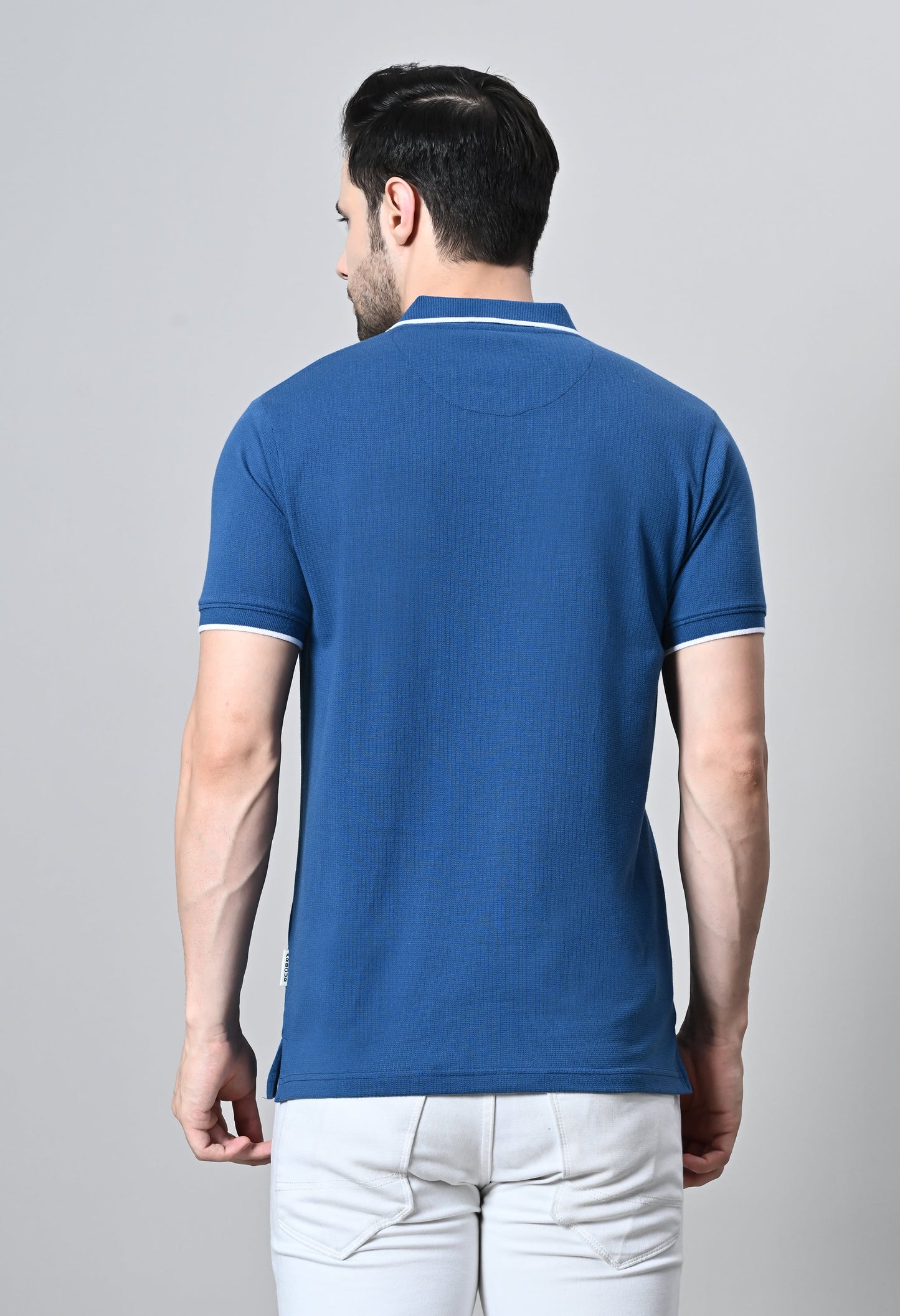 Arbour Men Polo Neck Half Sleeves Solid Pocket T-Shirt