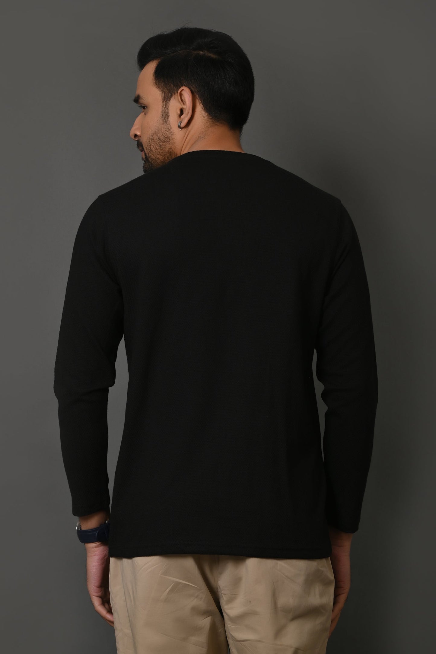 Arbour Men Henley Neck Full Sleeves T-Shirt