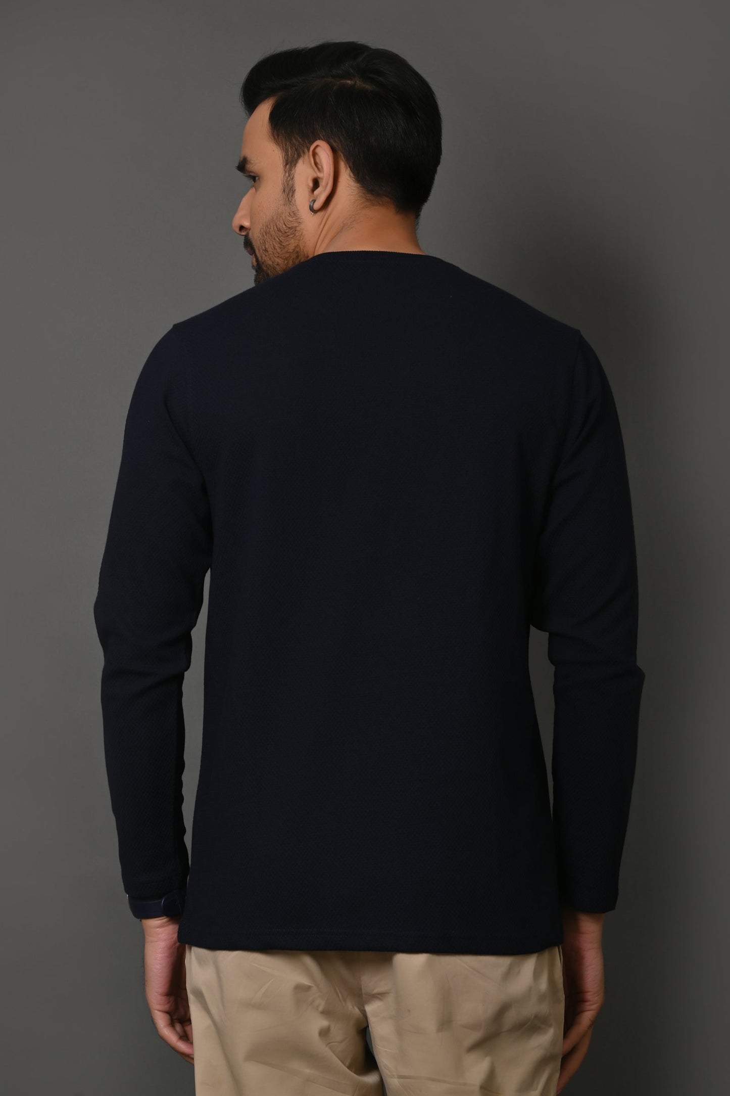 Arbour Men Henley Neck Full Sleeves T-Shirt