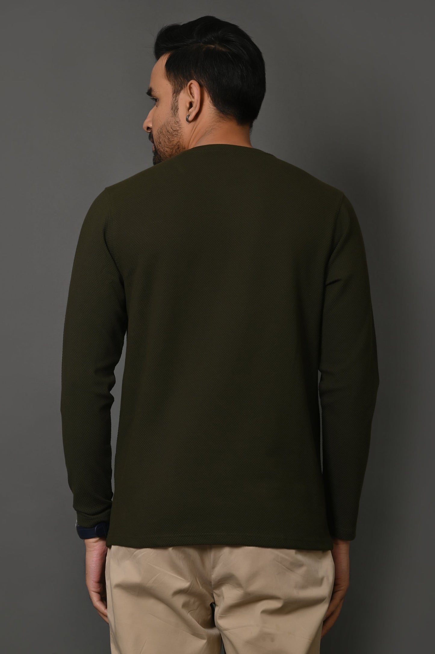 Arbour Men Henley Neck Full Sleeves T-Shirt