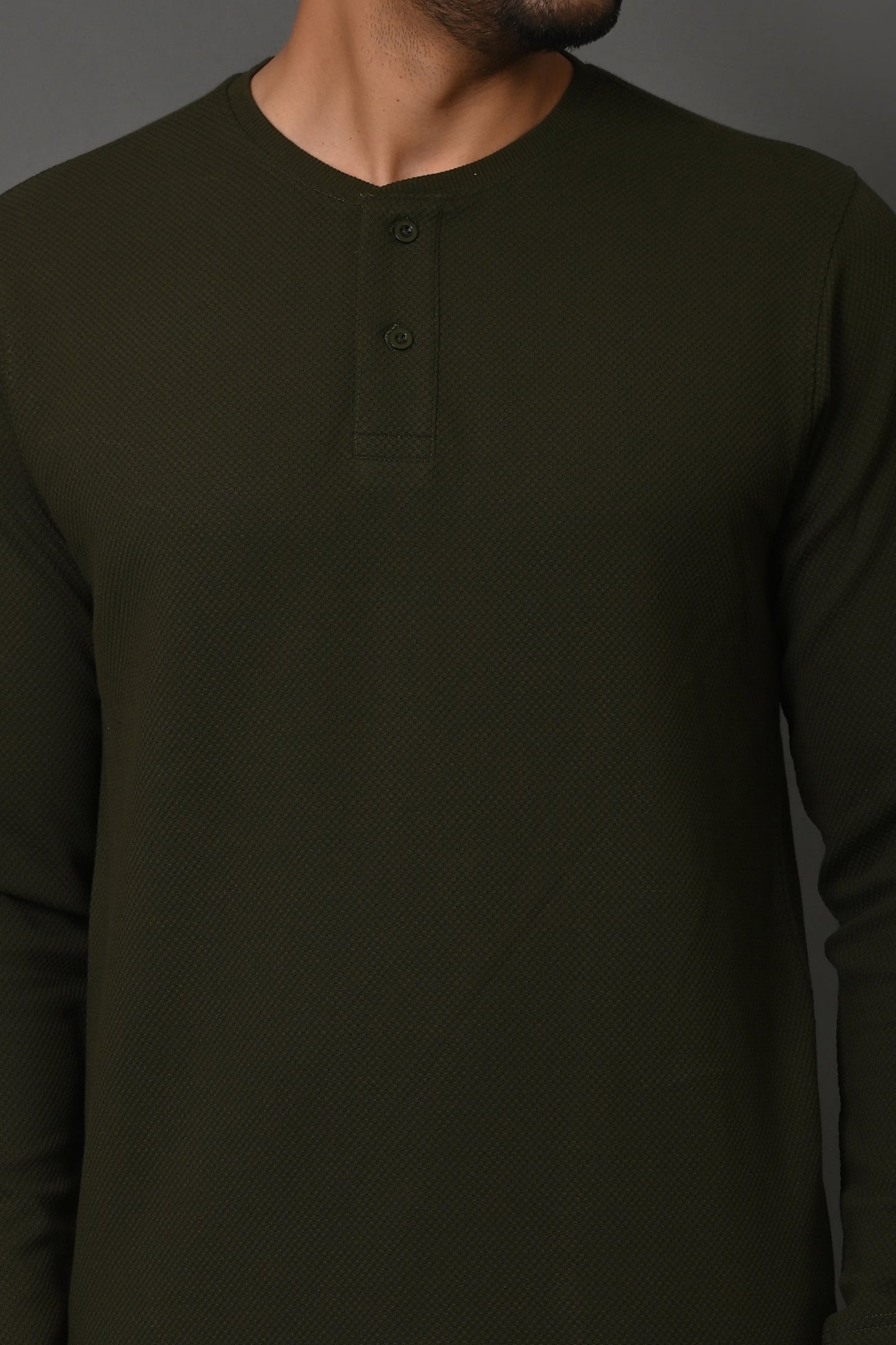 Arbour Men Henley Neck Full Sleeves T-Shirt