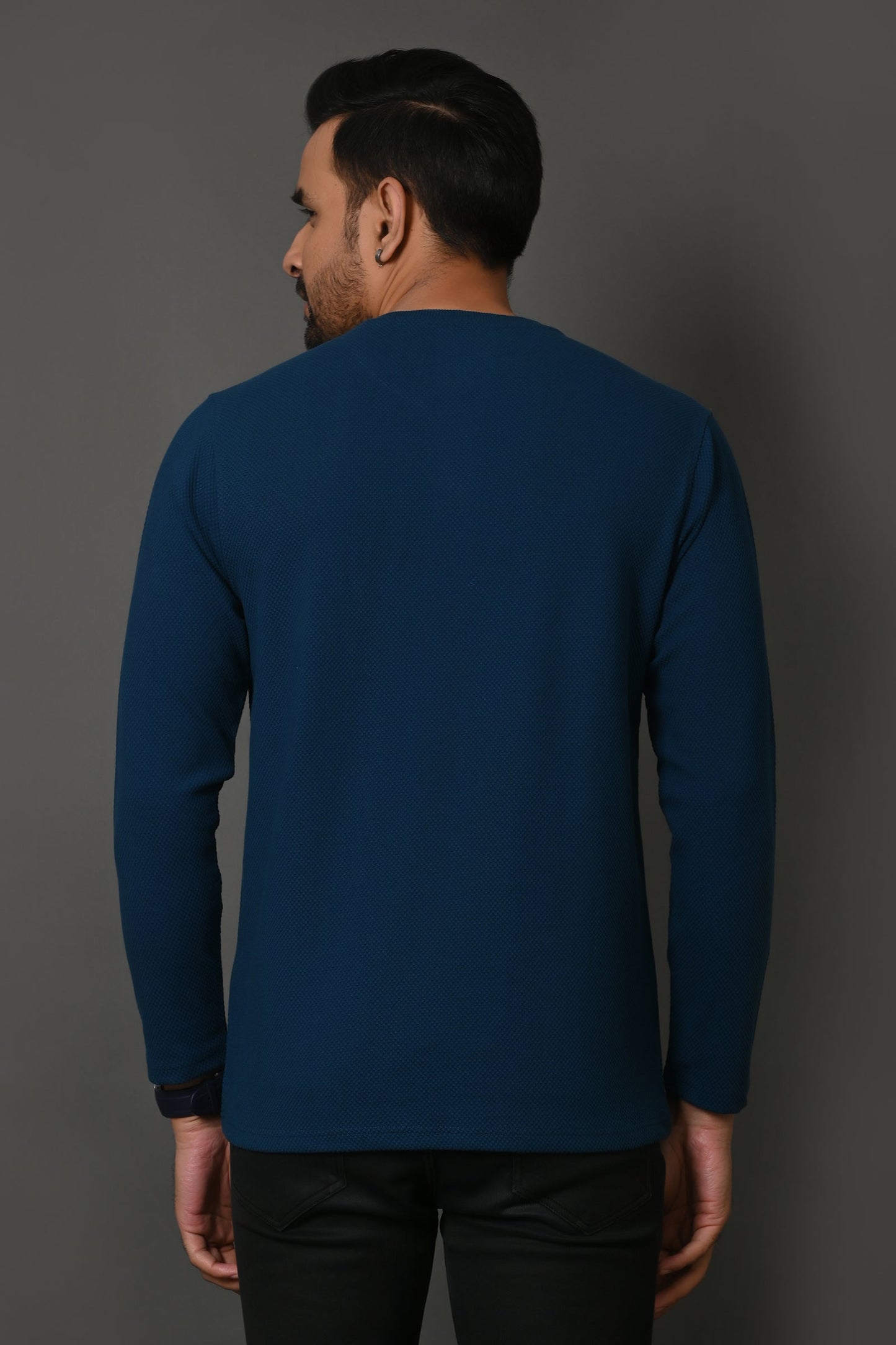 Arbour Men Henley Neck Full Sleeves T-Shirt