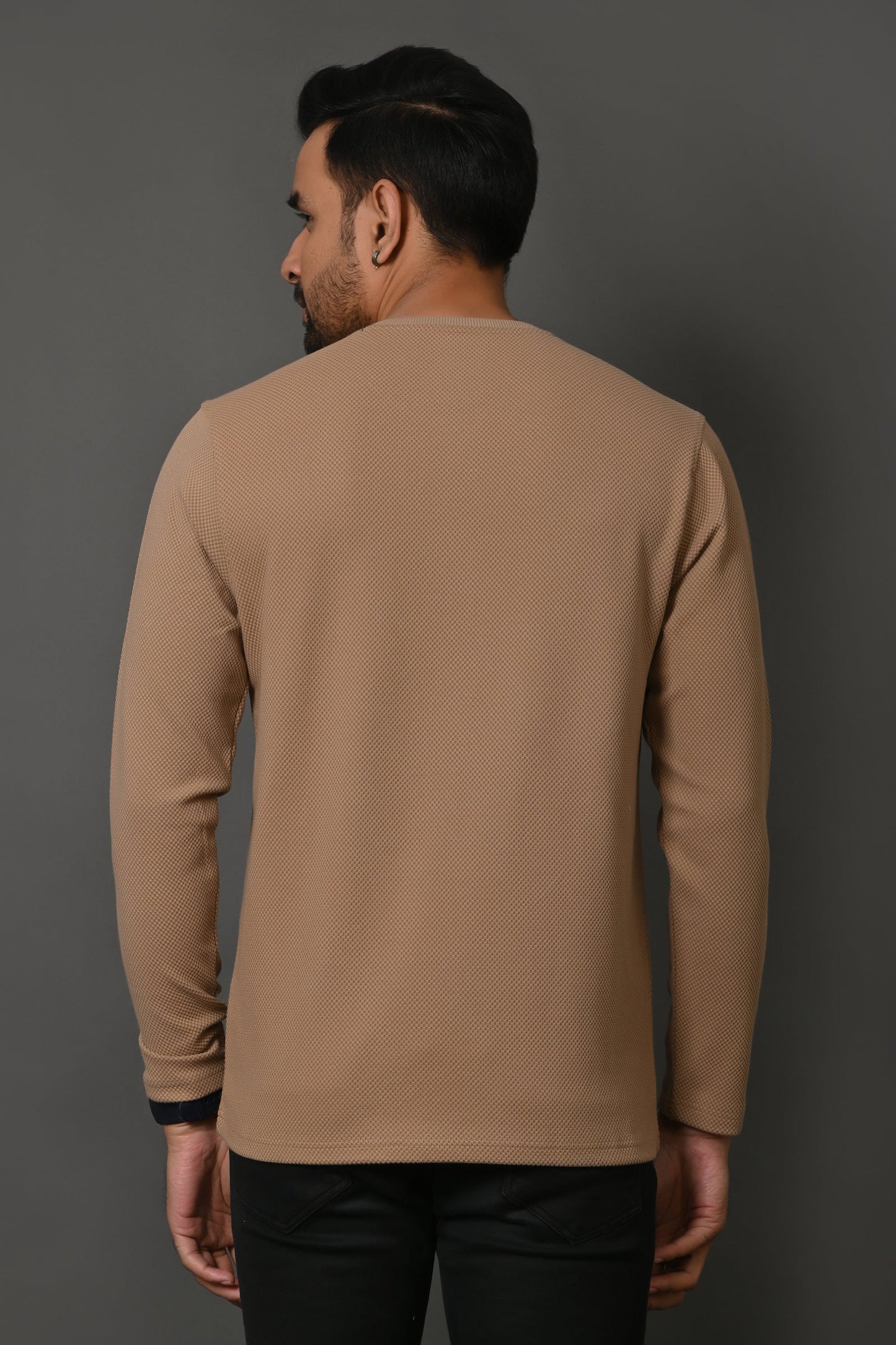 Arbour Men Henley Neck Full Sleeves T-Shirt