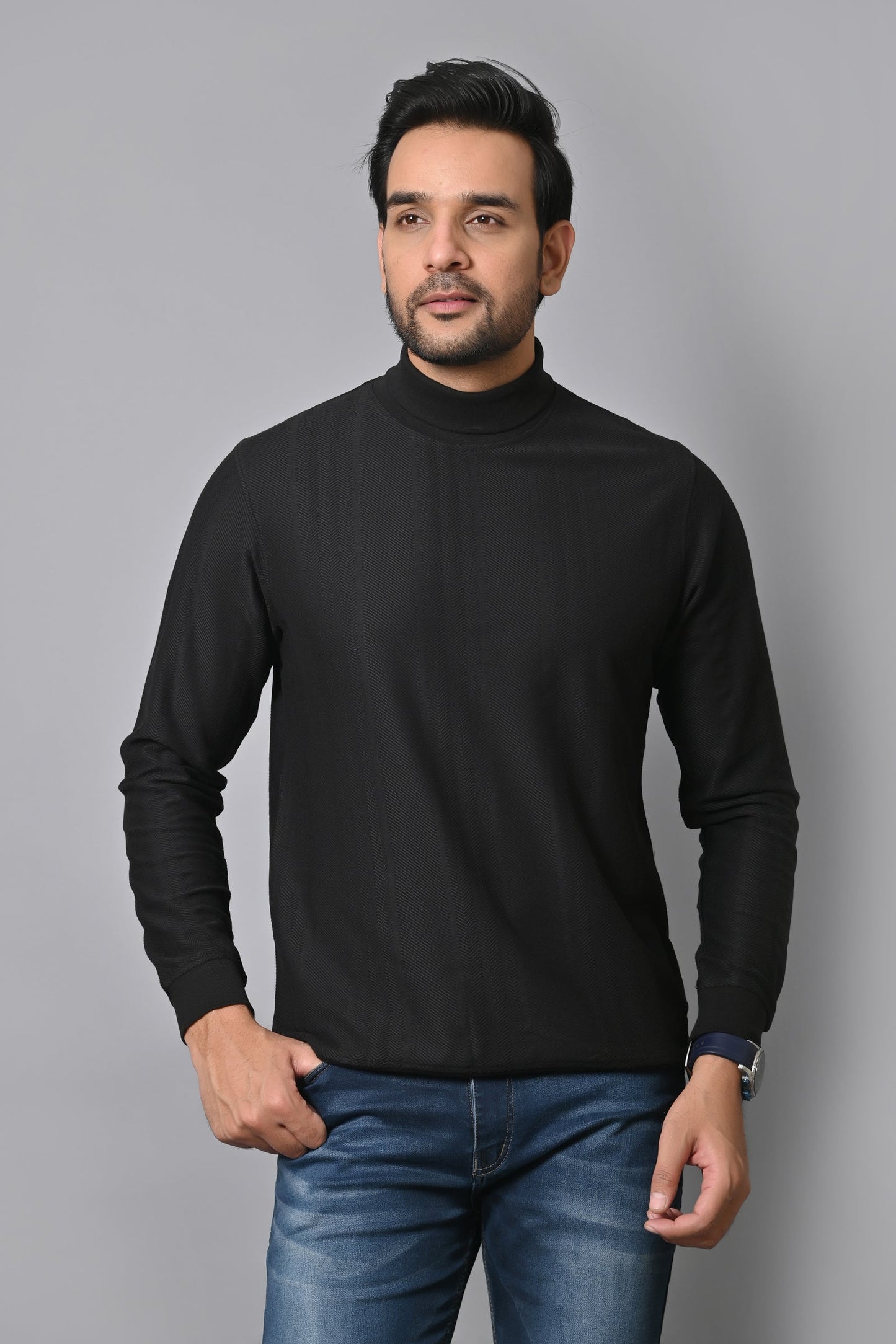 Arbour Men High Neck Full Sleeves T-Shirt