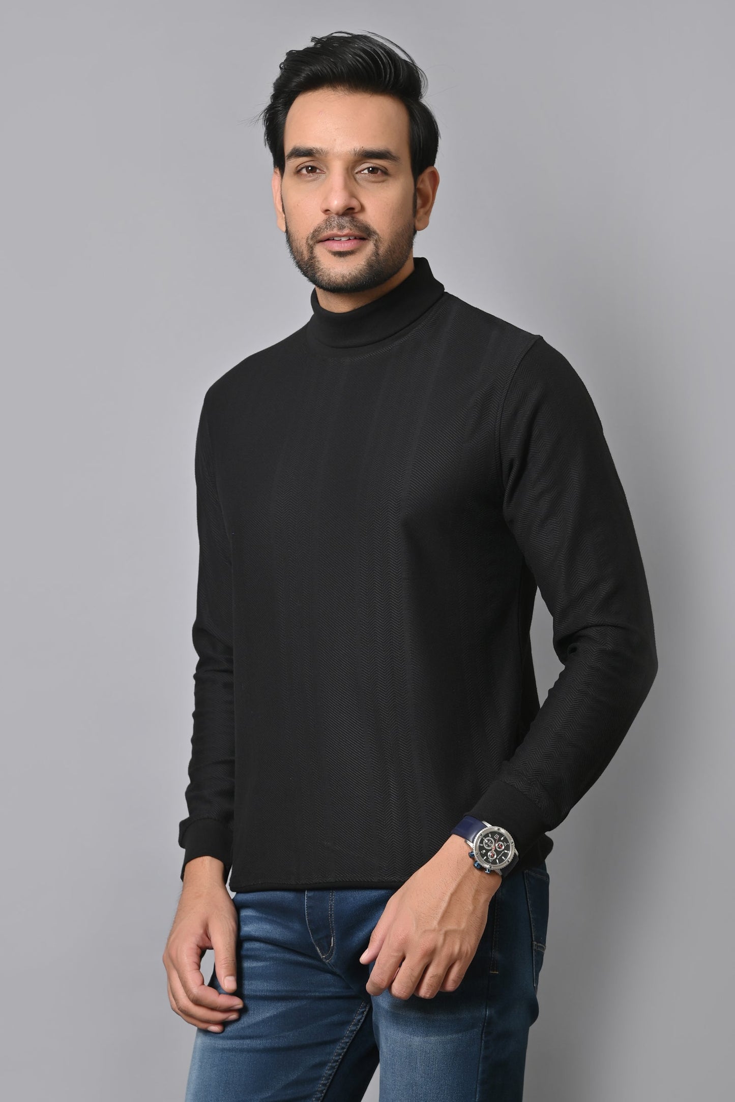 Arbour Men High Neck Full Sleeves T-Shirt