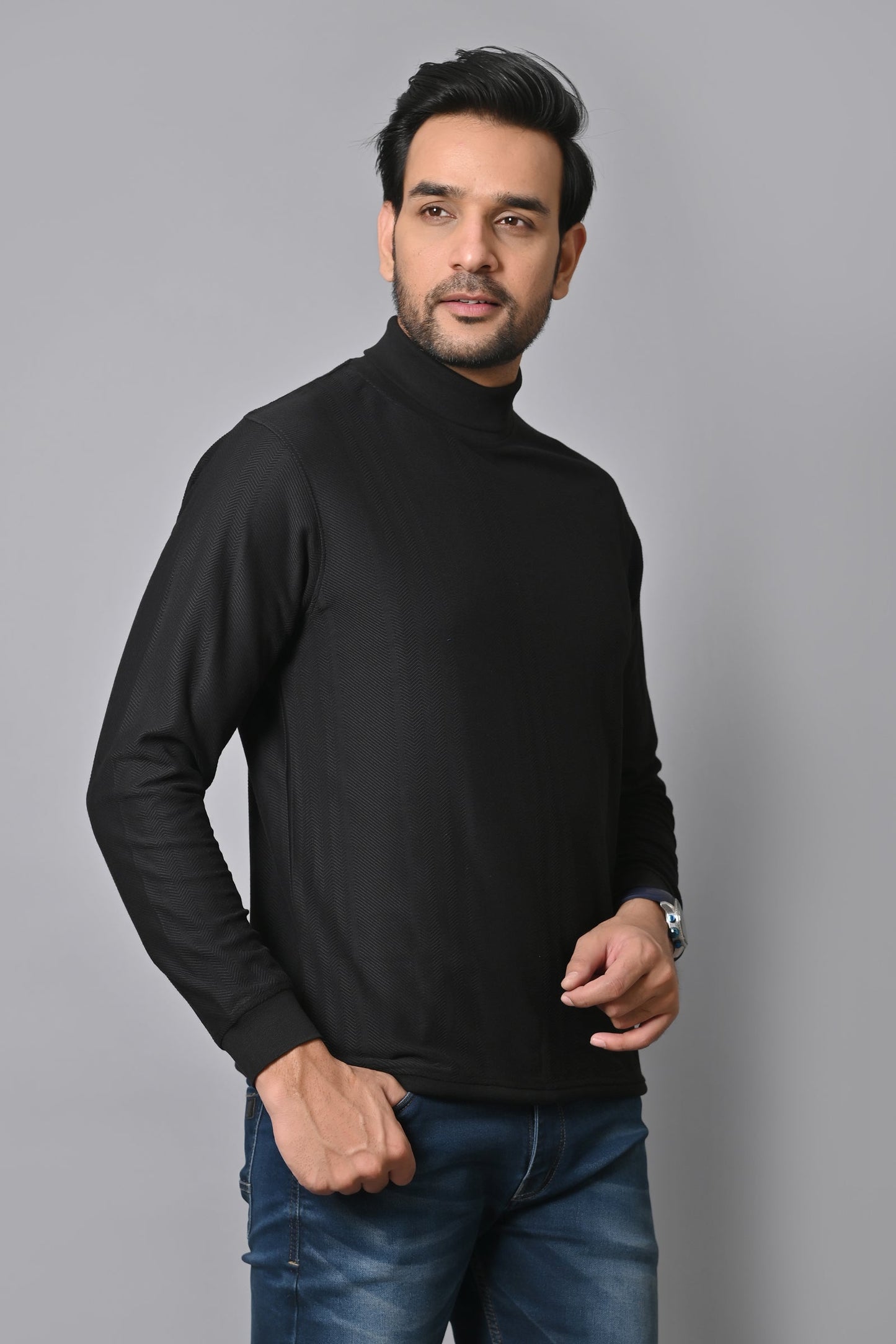 Arbour Men High Neck Full Sleeves T-Shirt