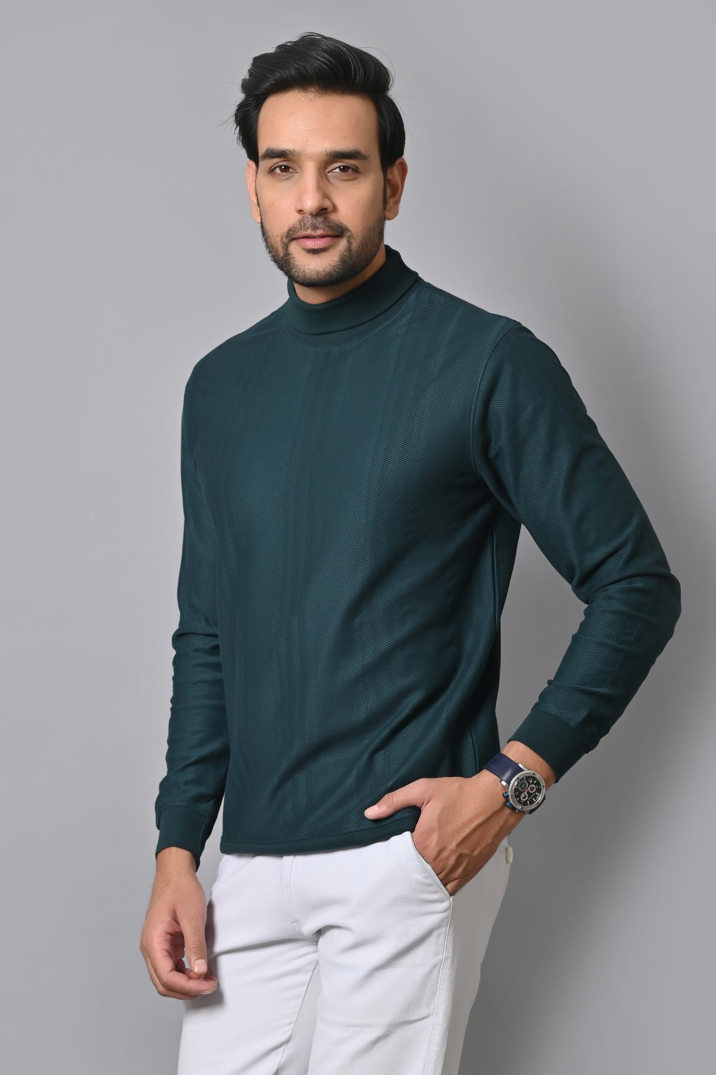 Arbour Men High Neck Full Sleeves T-Shirt