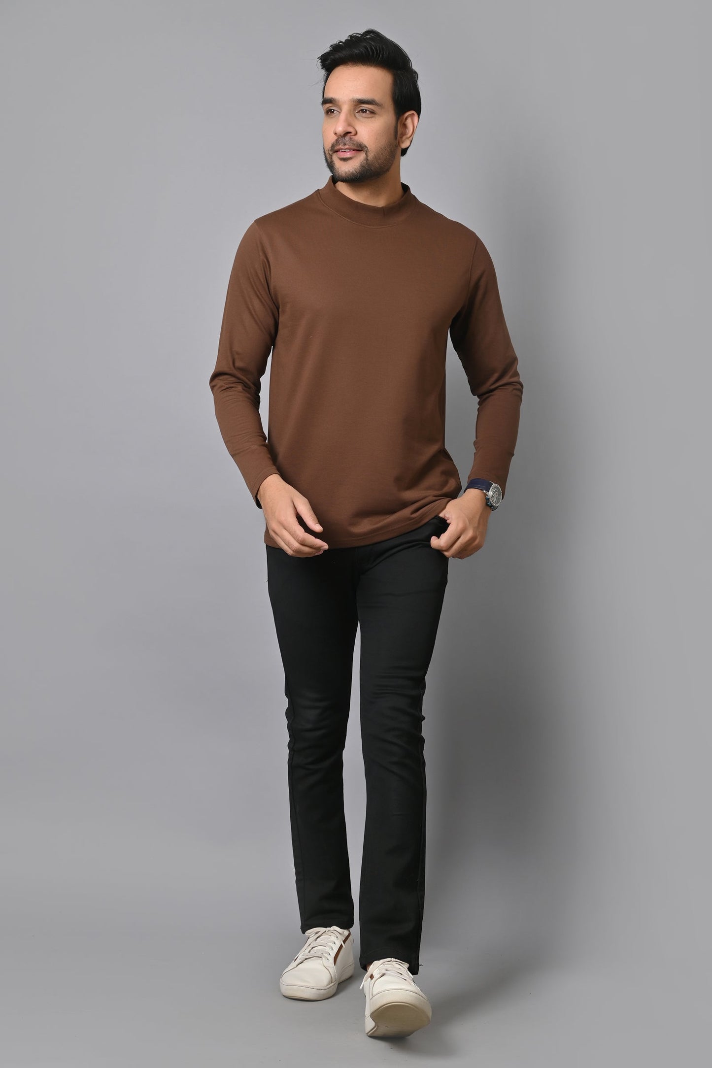 Arbour Men Round Neck Full Sleeves T-Shirt