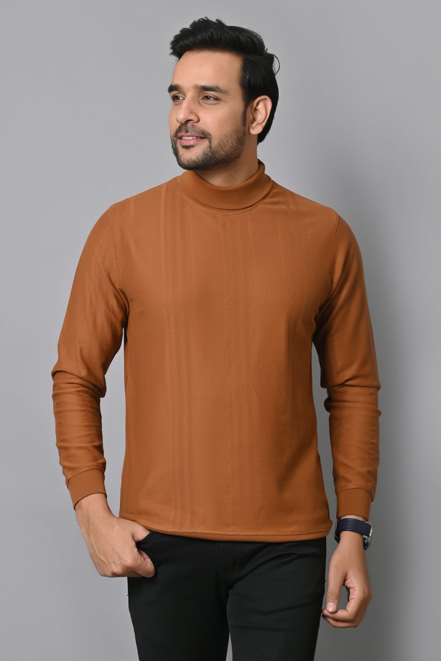 Arbour Men High Neck Full Sleeves T-Shirt