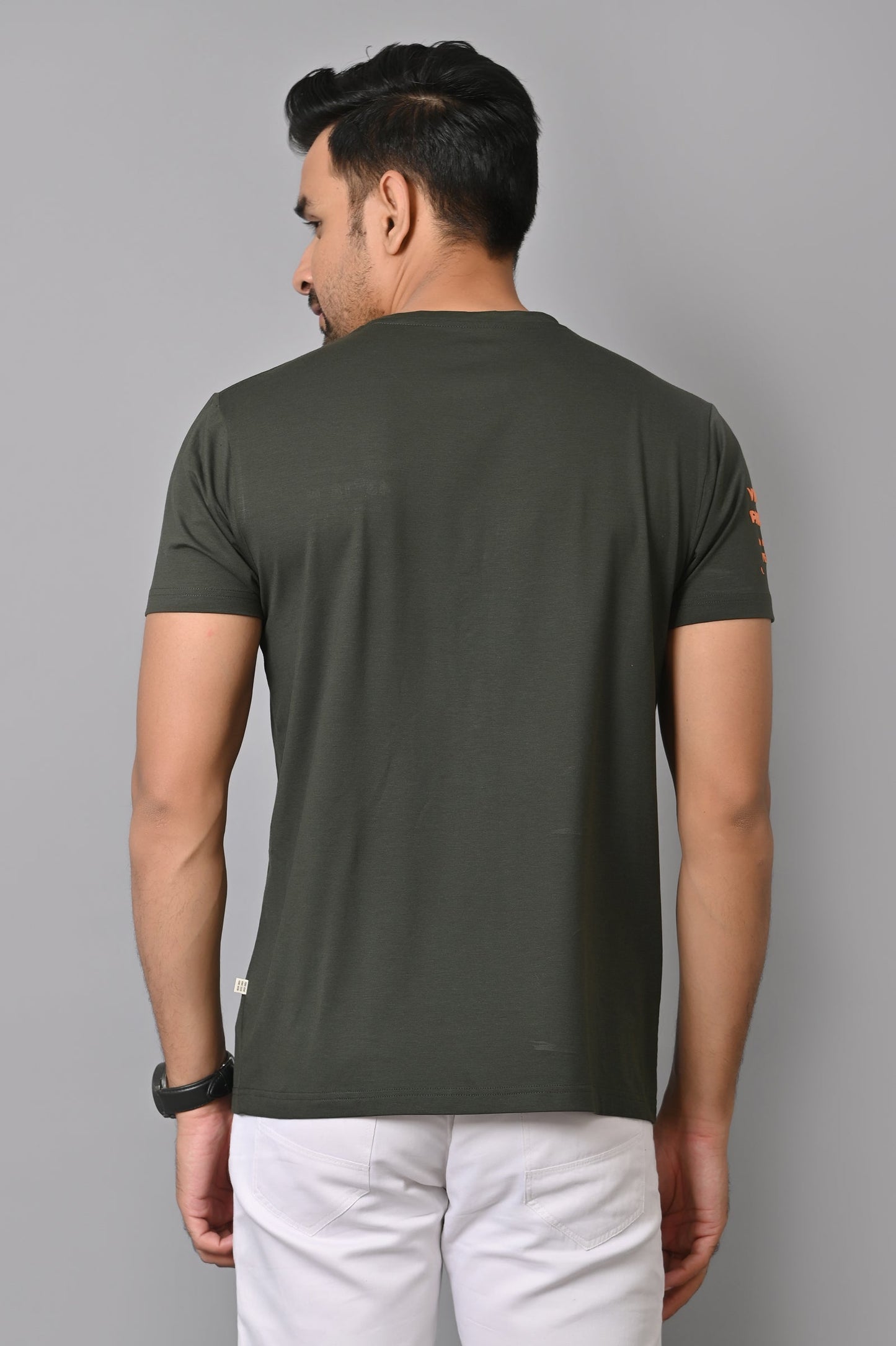 Arbour Men Printed Round Neck Cotton Blend T-Shirt