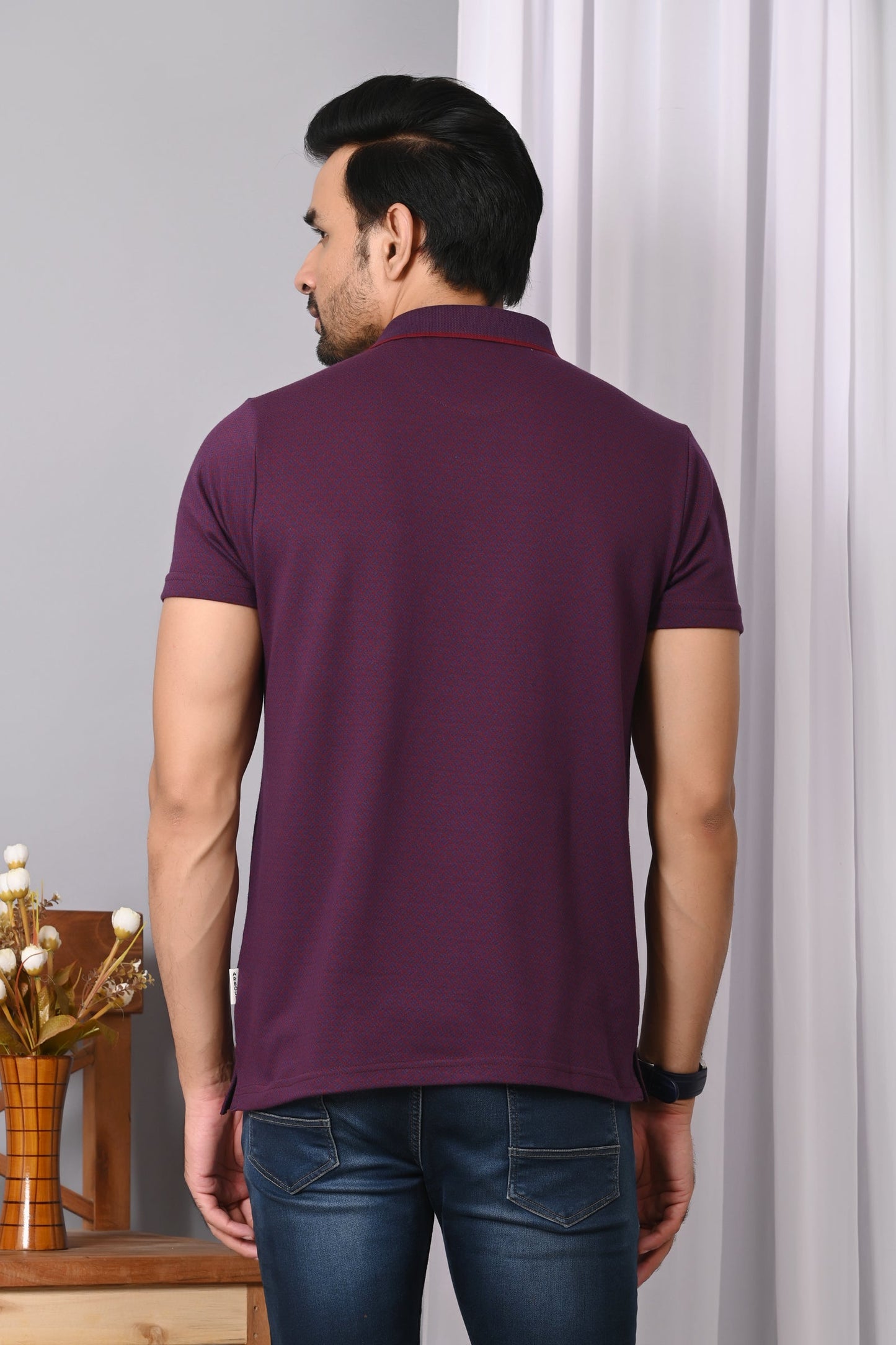 Arbour Men Polo Neck Solid Stylish Plain Half Sleeves Pocket T-Shirt