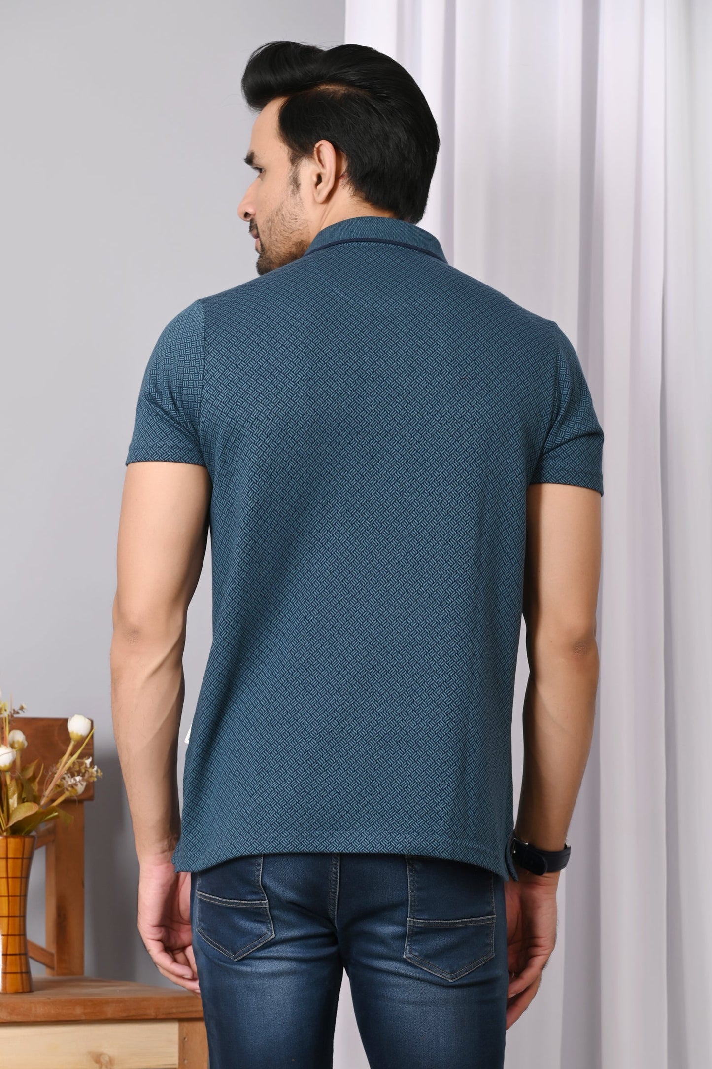 Arbour Men Polo Neck Solid Stylish Plain Half Sleeves Pocket T-Shirt