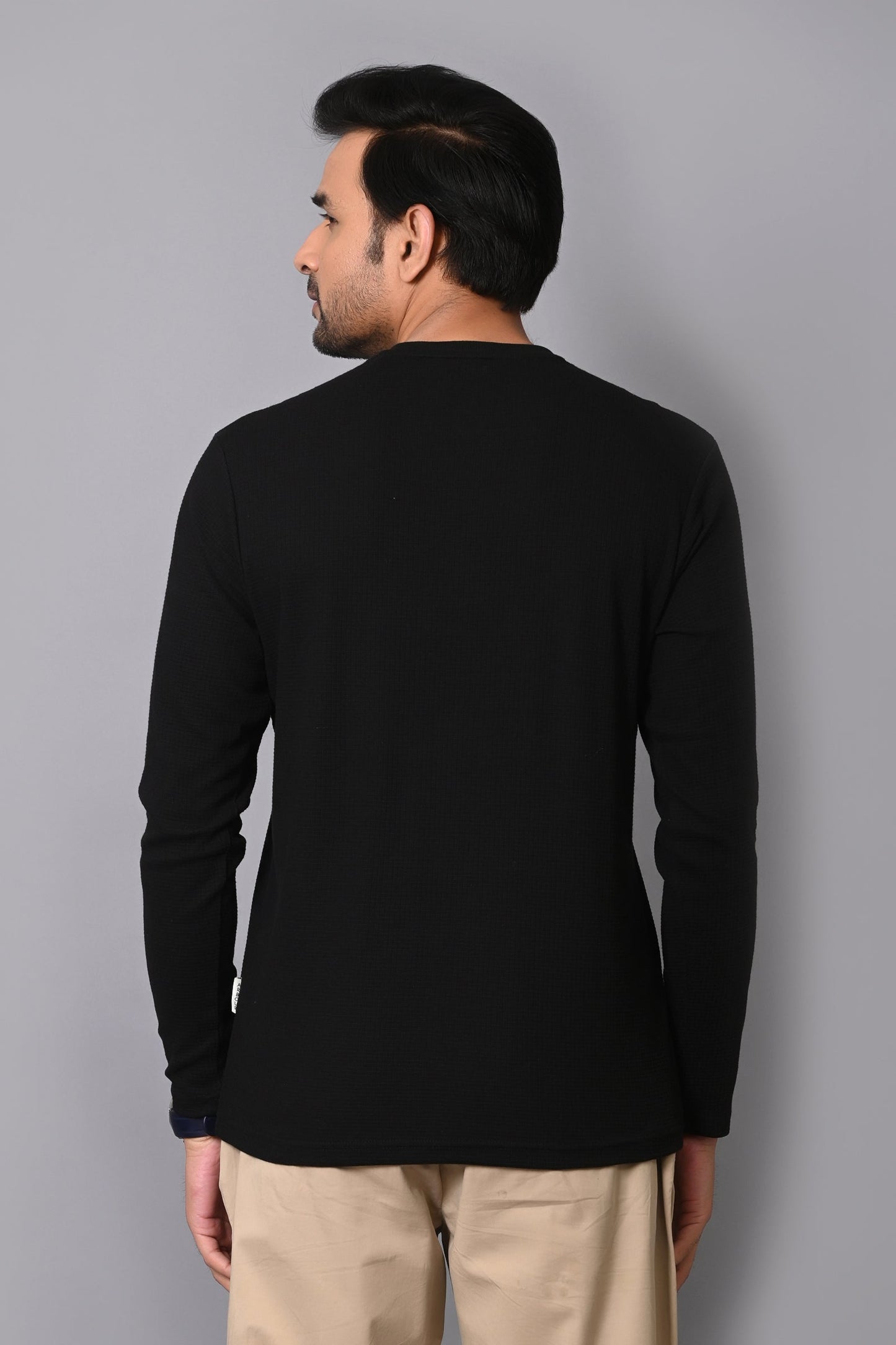 Arbour Men Henley Neck slim Fit Full Sleeves T-Shirt