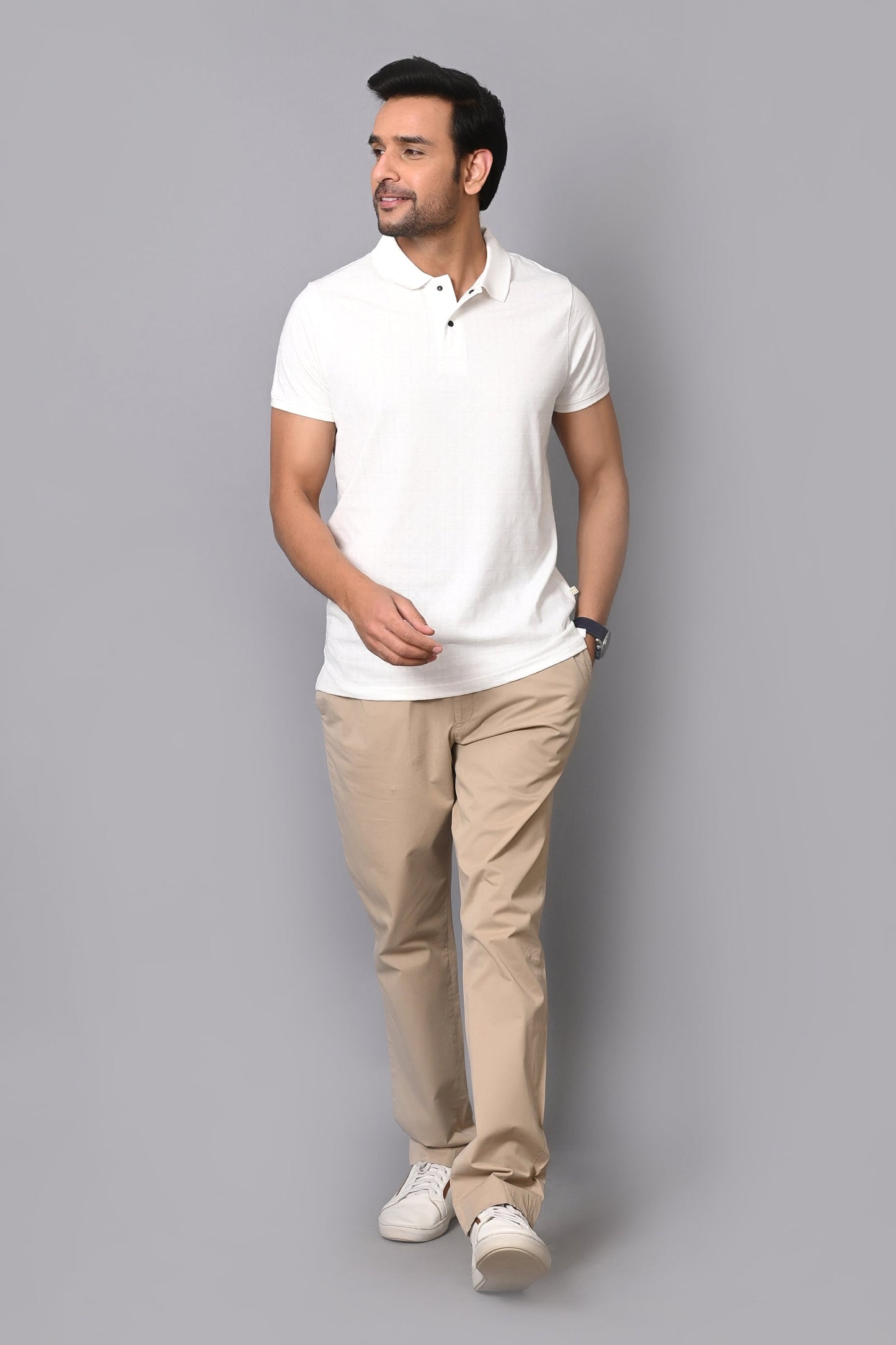 Arbour Men Polo Neck Solid Half Sleeves T-Shirt