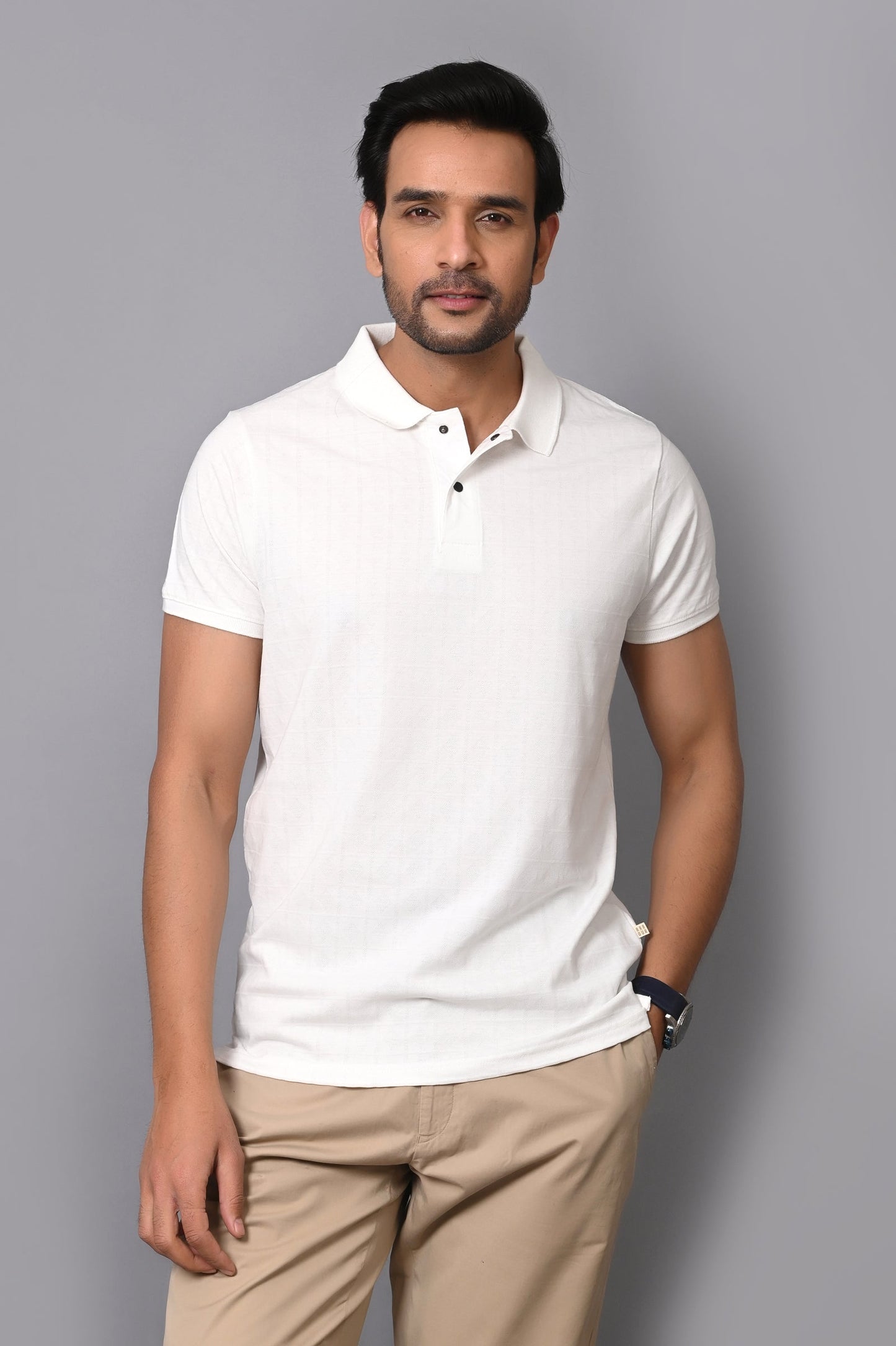 Arbour Men Polo Neck Solid Half Sleeves T-Shirt