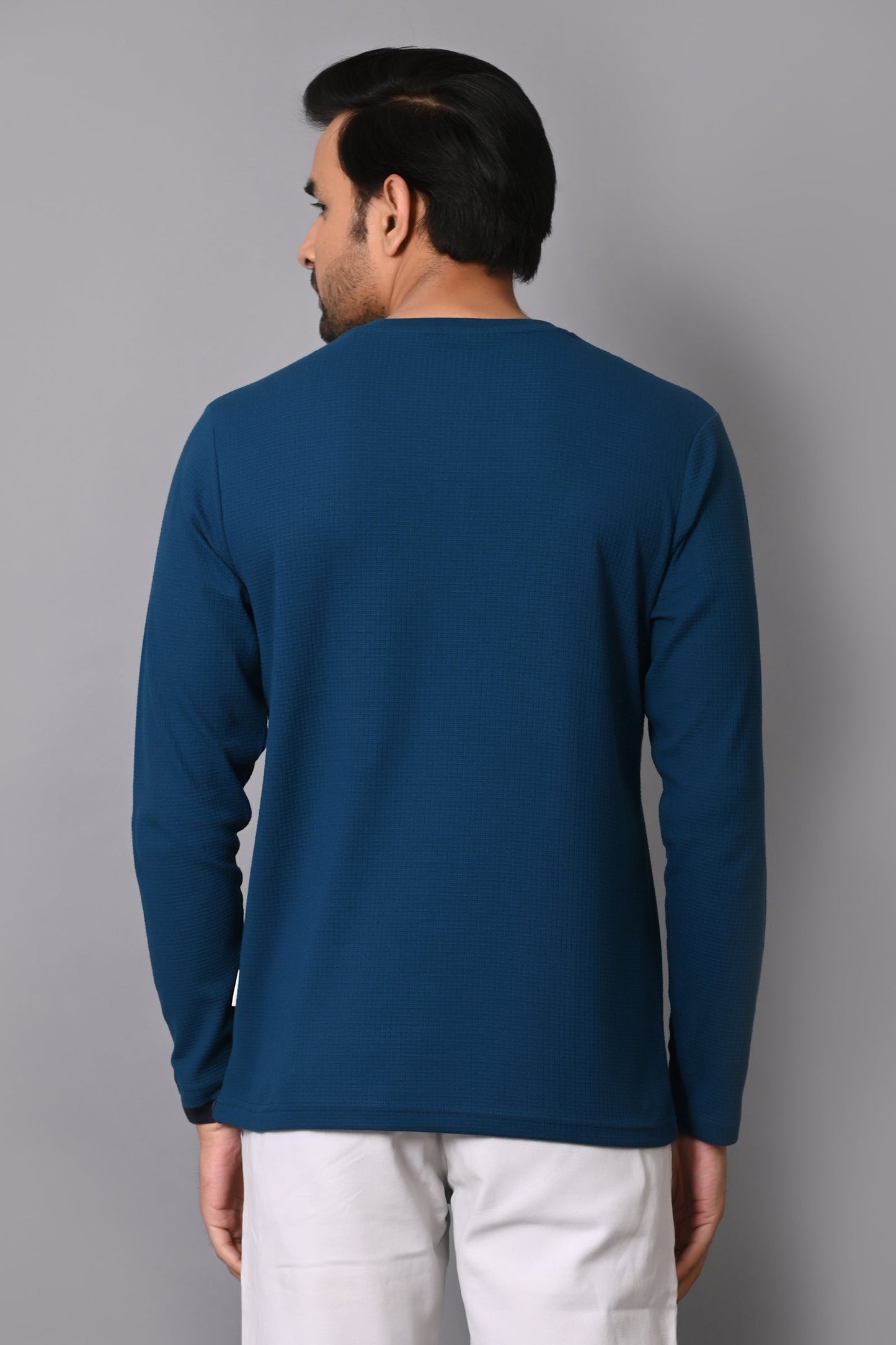 Arbour Men Henley Neck slim Fit Full Sleeves T-Shirt