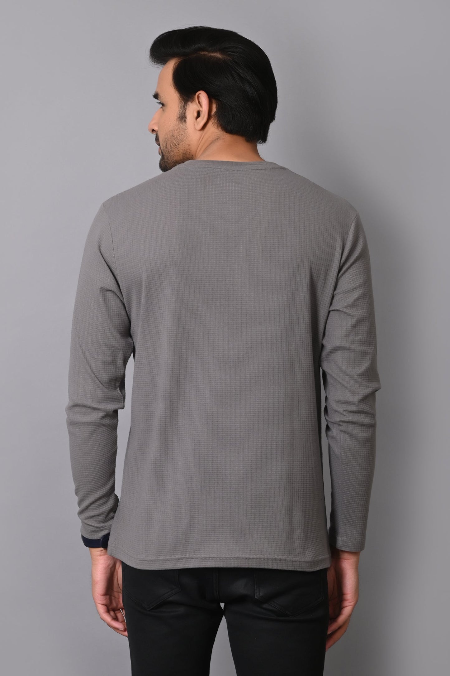 Arbour Men Henley Neck slim Fit Full Sleeves T-Shirt