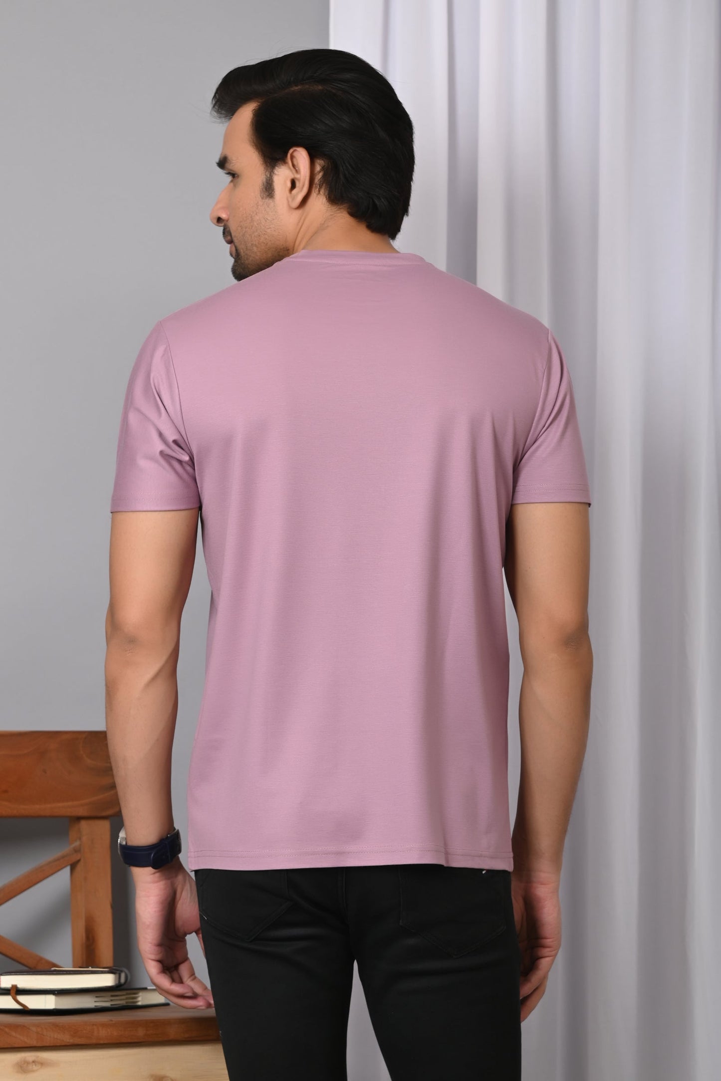 Arbour Men Printed Round Neck Cotton Blend T-Shirt